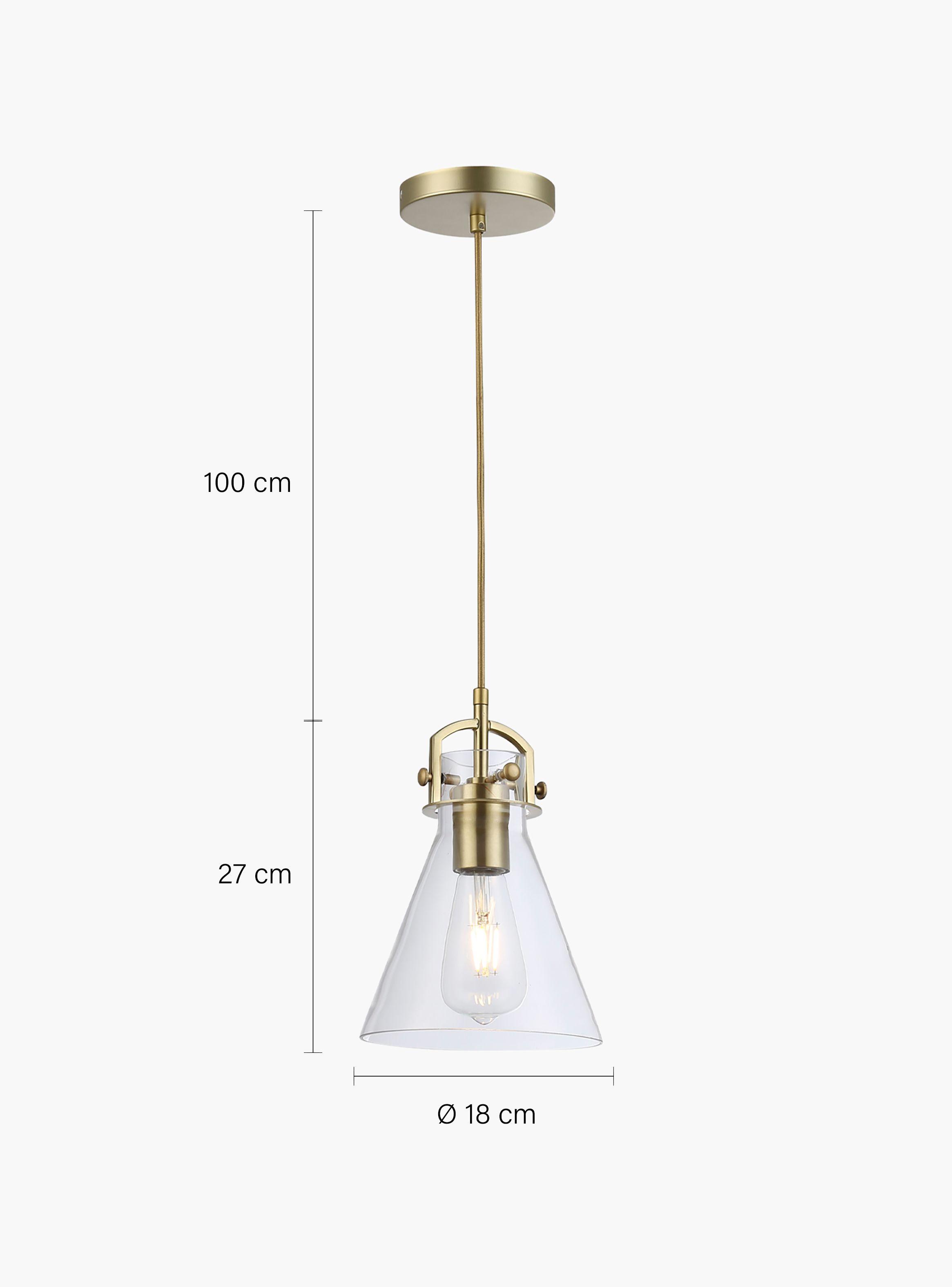 Lámpara de Colgar Addison Bronce-4