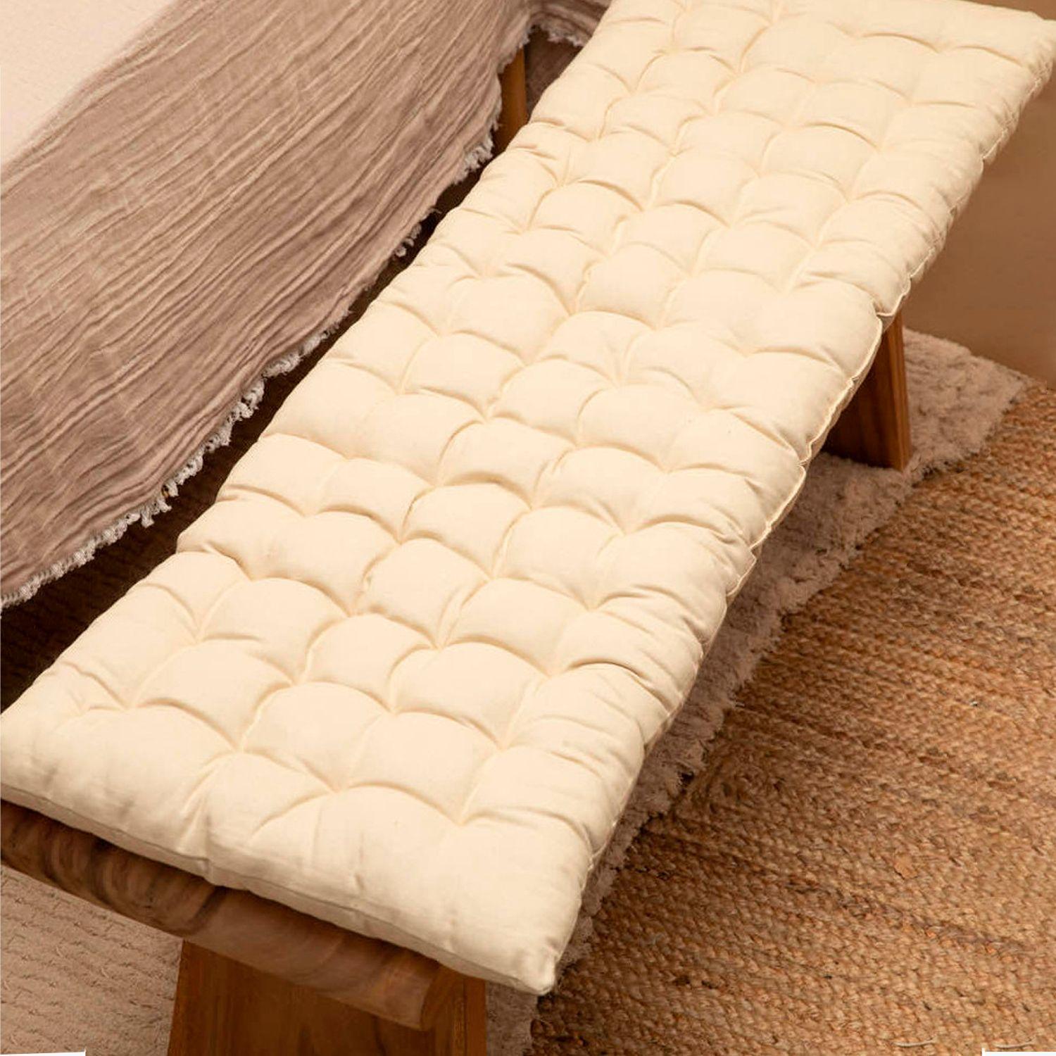 Cojin Banqueta Algodon Gavema 120x40 Crudo-1