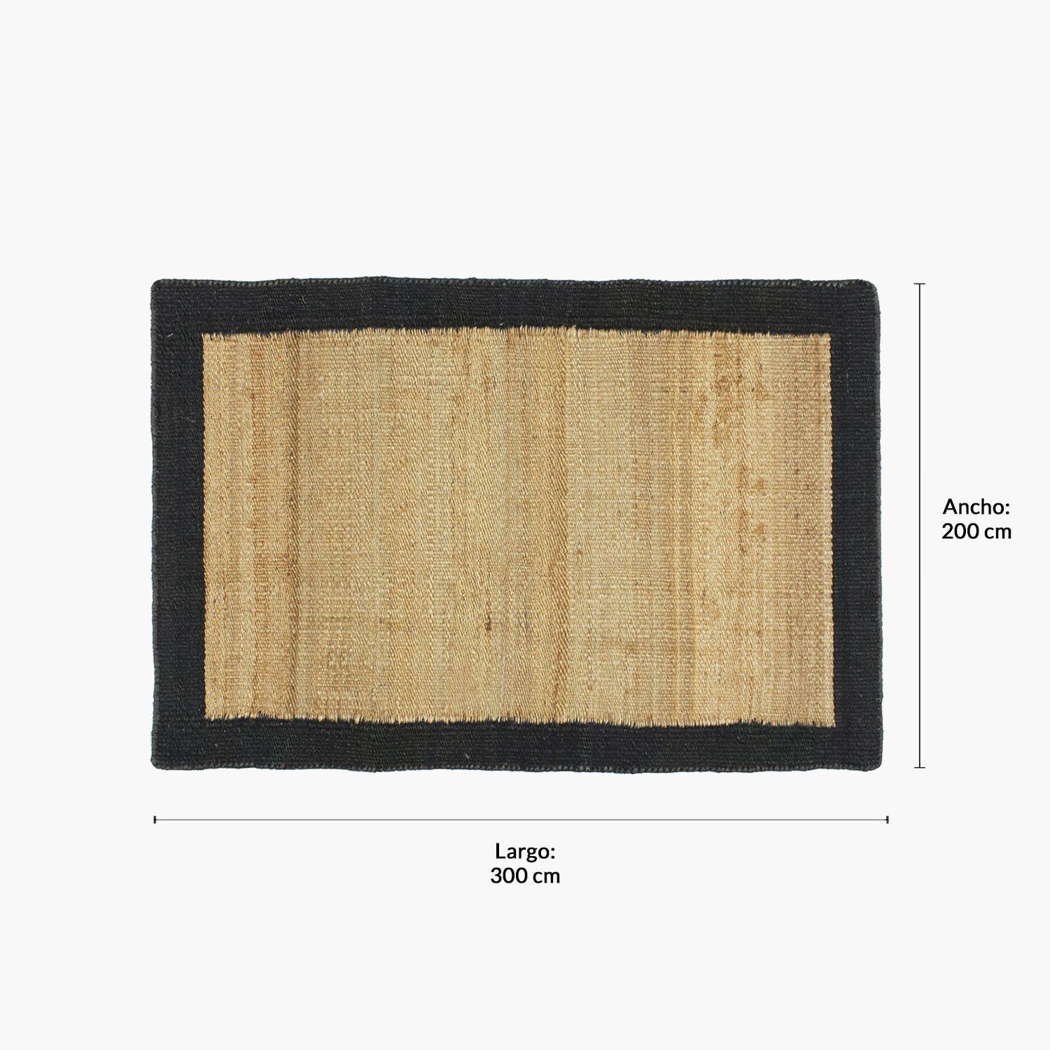 Alfombra Yute Nubia 200x300 Negro-7