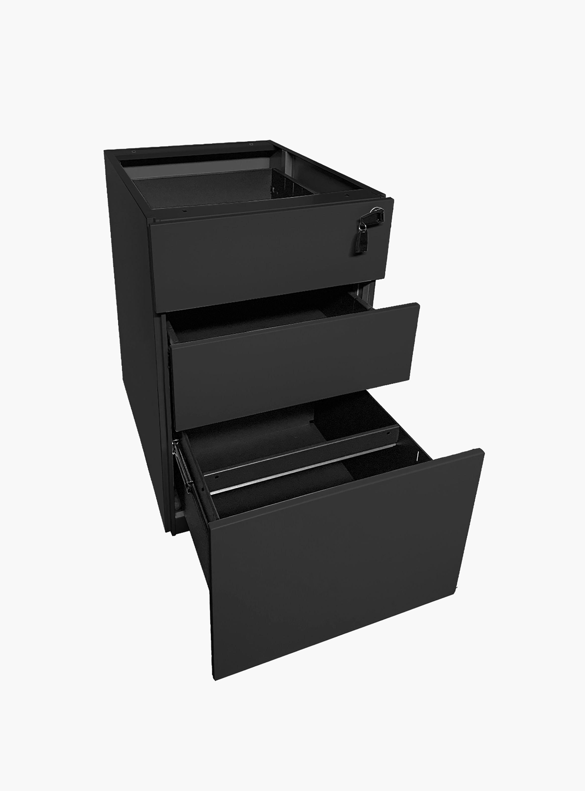 Cajonera Metálica Pedestal Negro-4