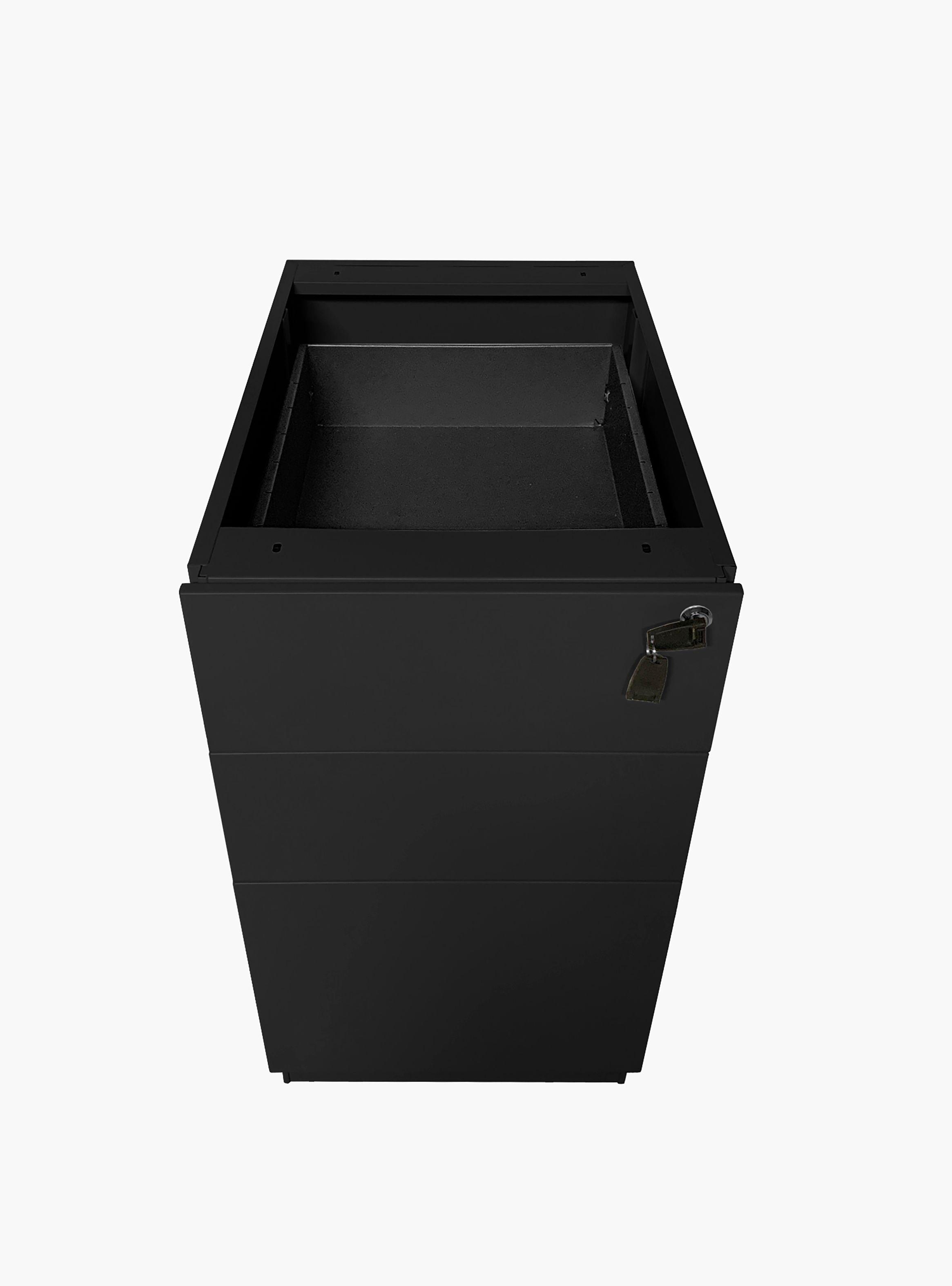 Cajonera Metálica Pedestal Negro-5