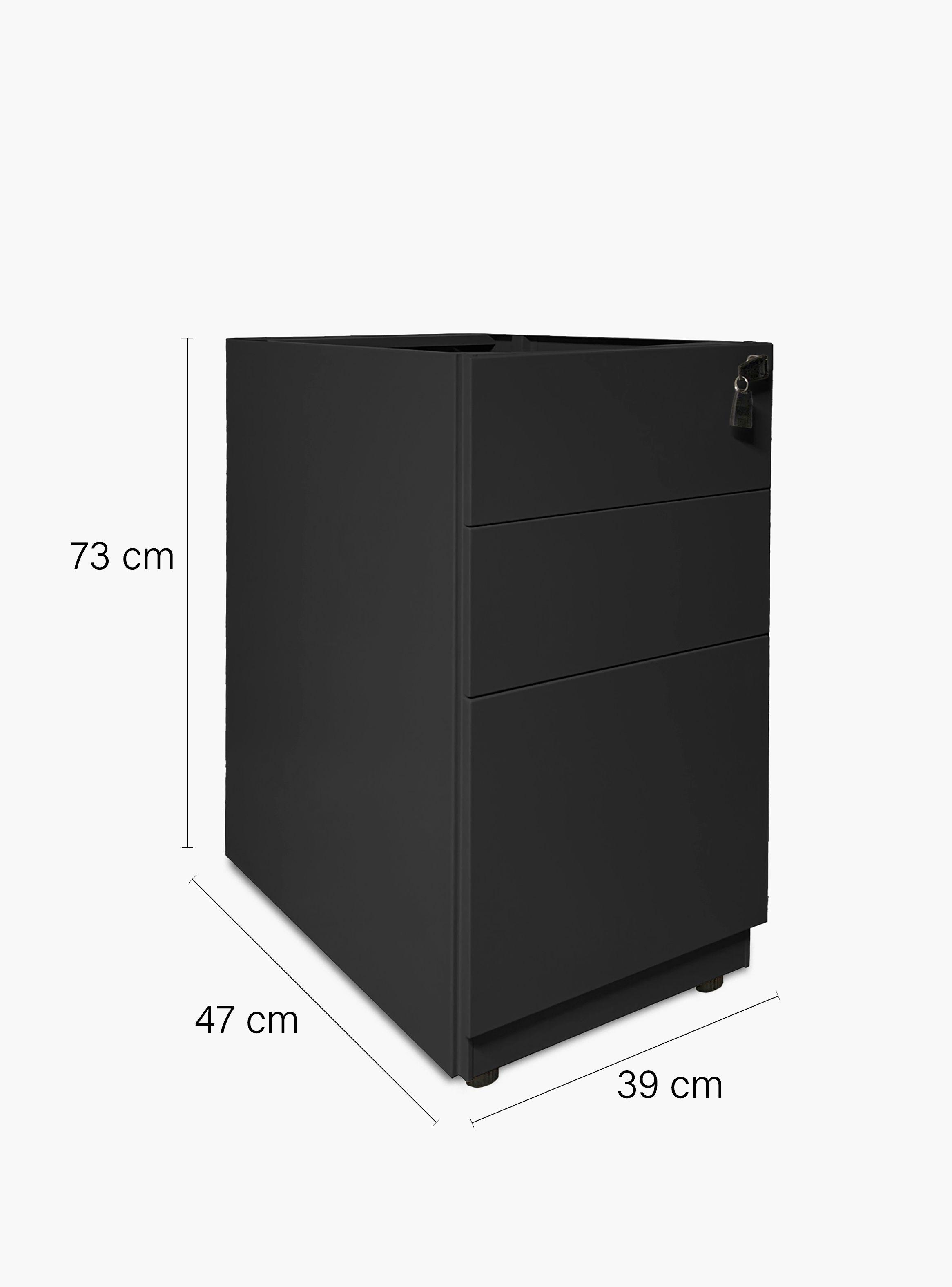 Cajonera Metálica Pedestal Negro-7