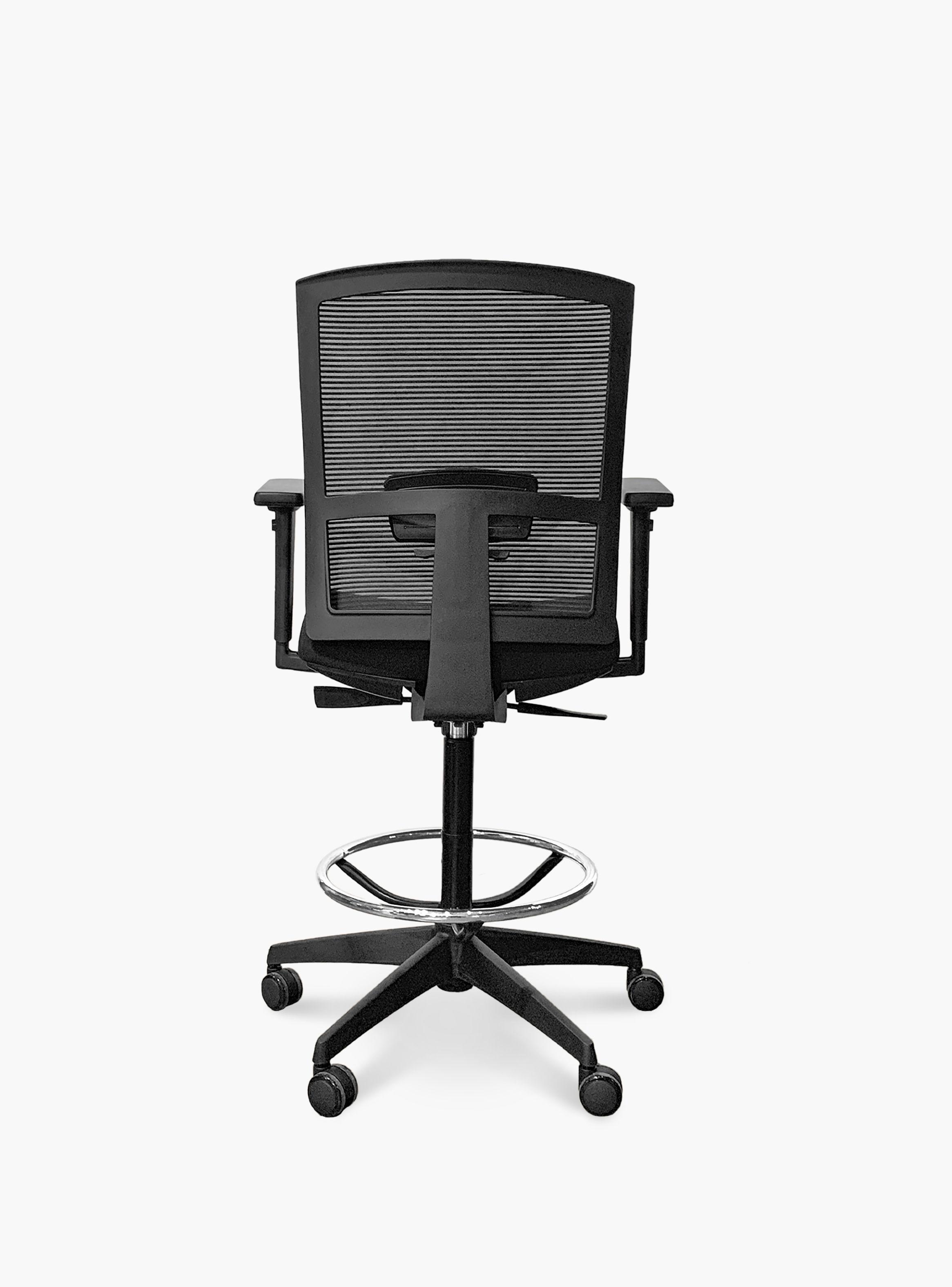 Silla Oficina Taylor con Aro Cajero Negro-3