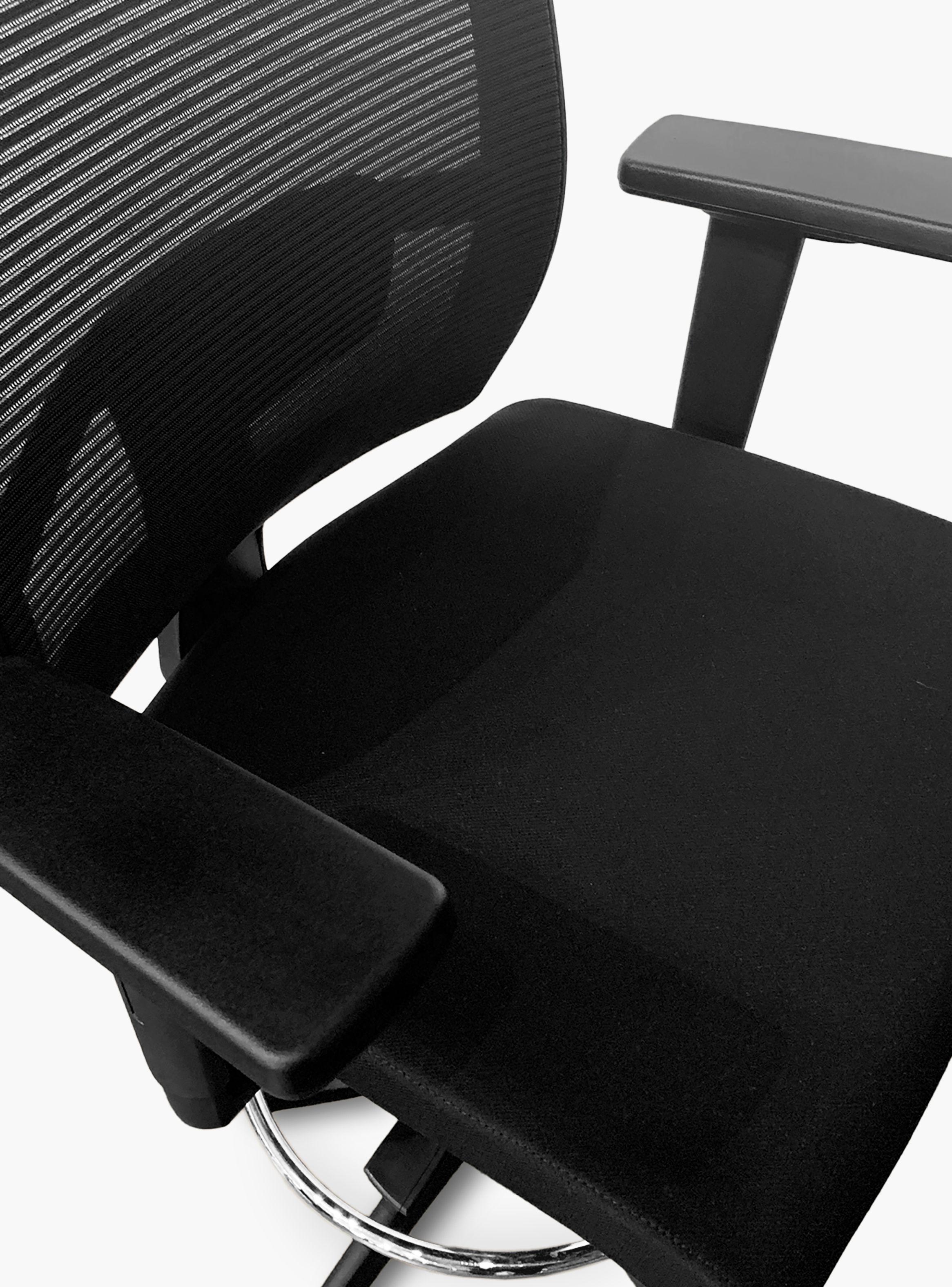 Silla Oficina Taylor con Aro Cajero Negro-4