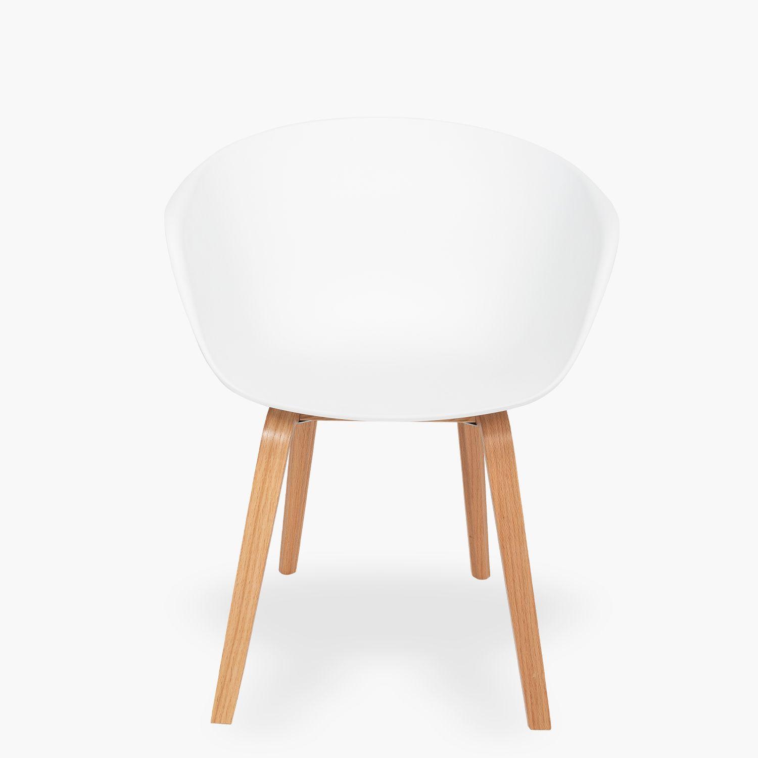 Silla Gaudí PP Base Madera Blanco-0
