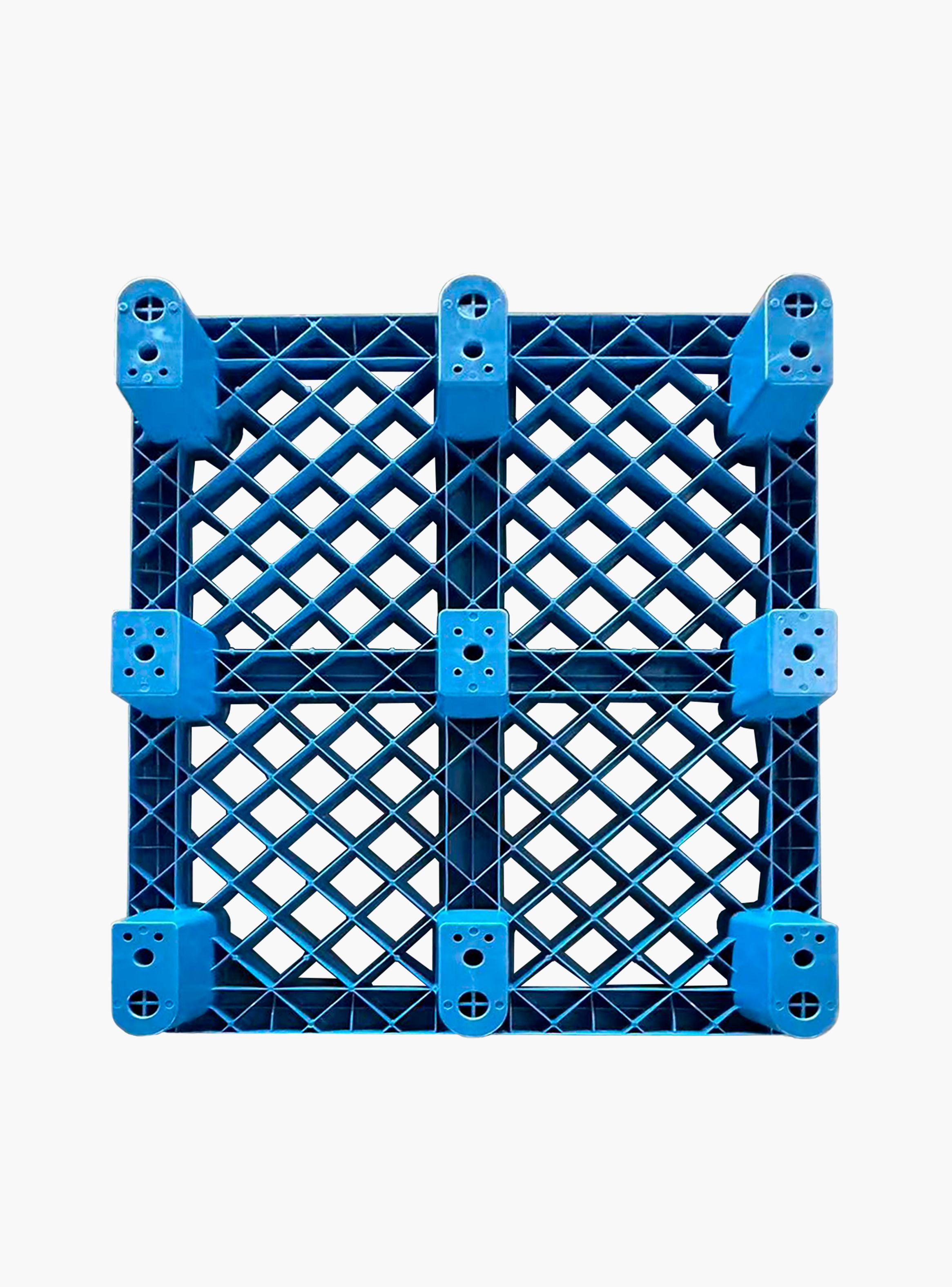 Pallet Plástico HDPE 9 Tacos 120x100x15 Azul-2