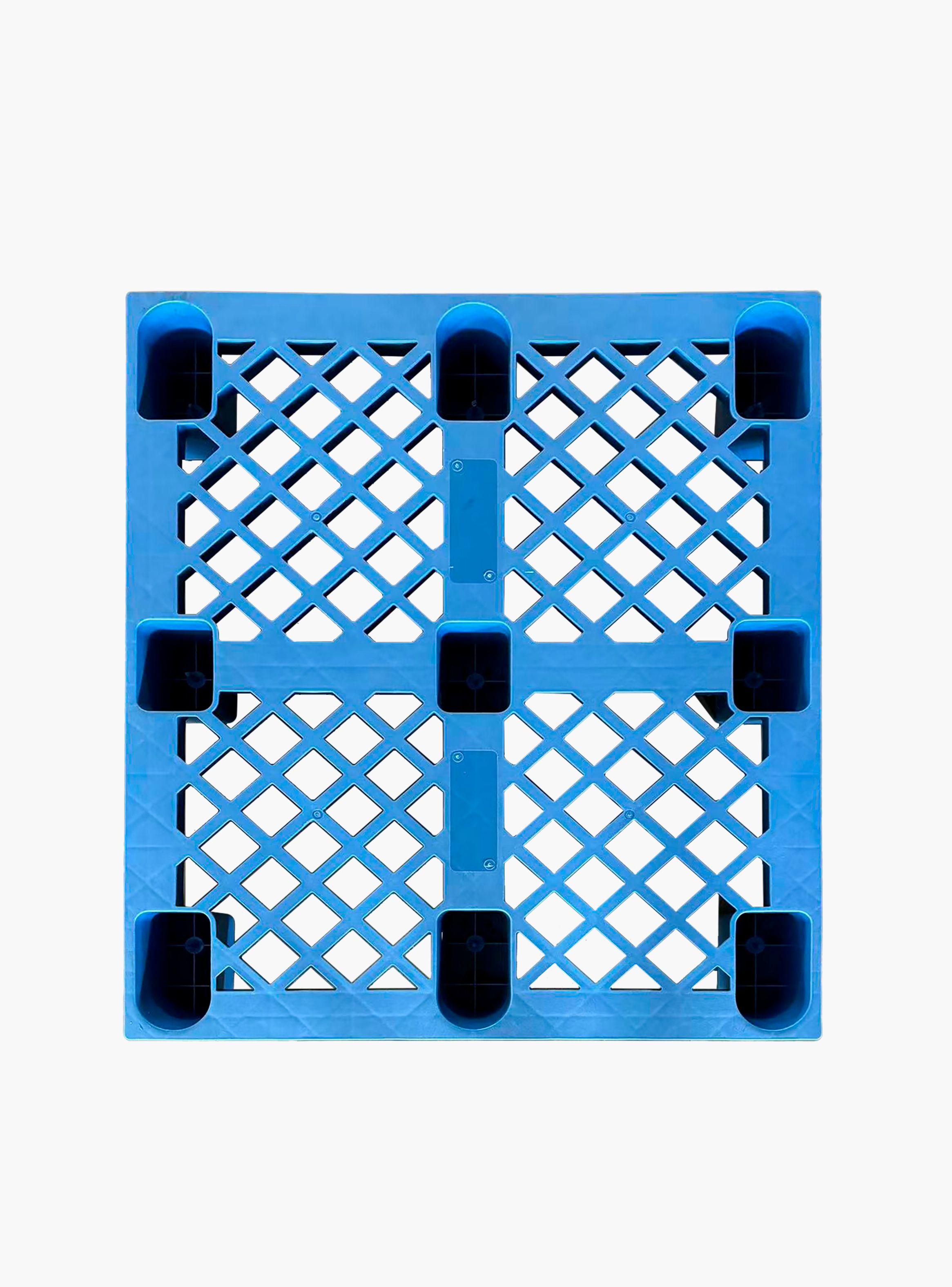 Pallet Plástico HDPE 9 Tacos 120x100x15 Azul-3