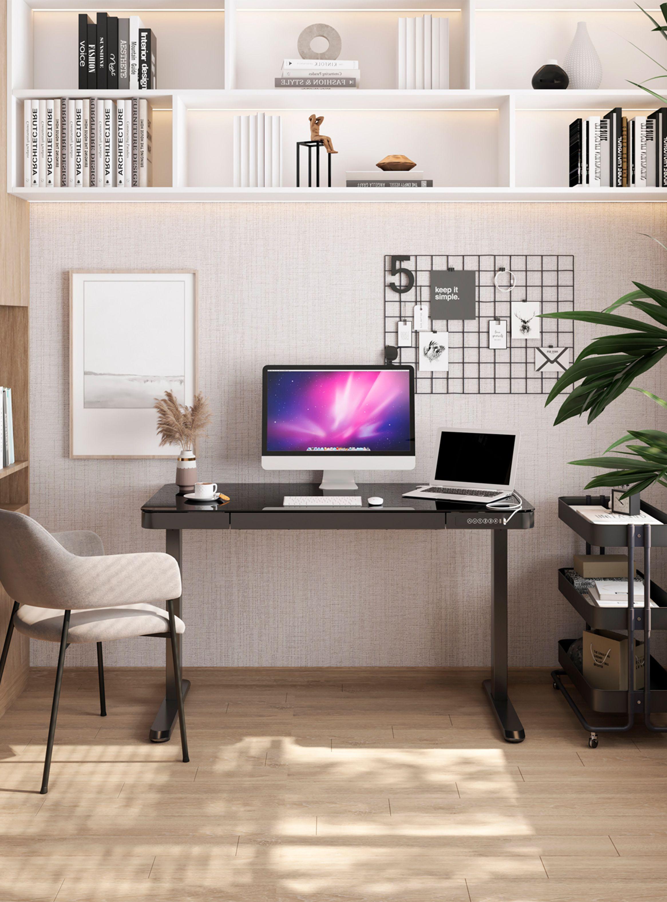 Escritorio Home Office Cosmo Eléctrico Negro-4