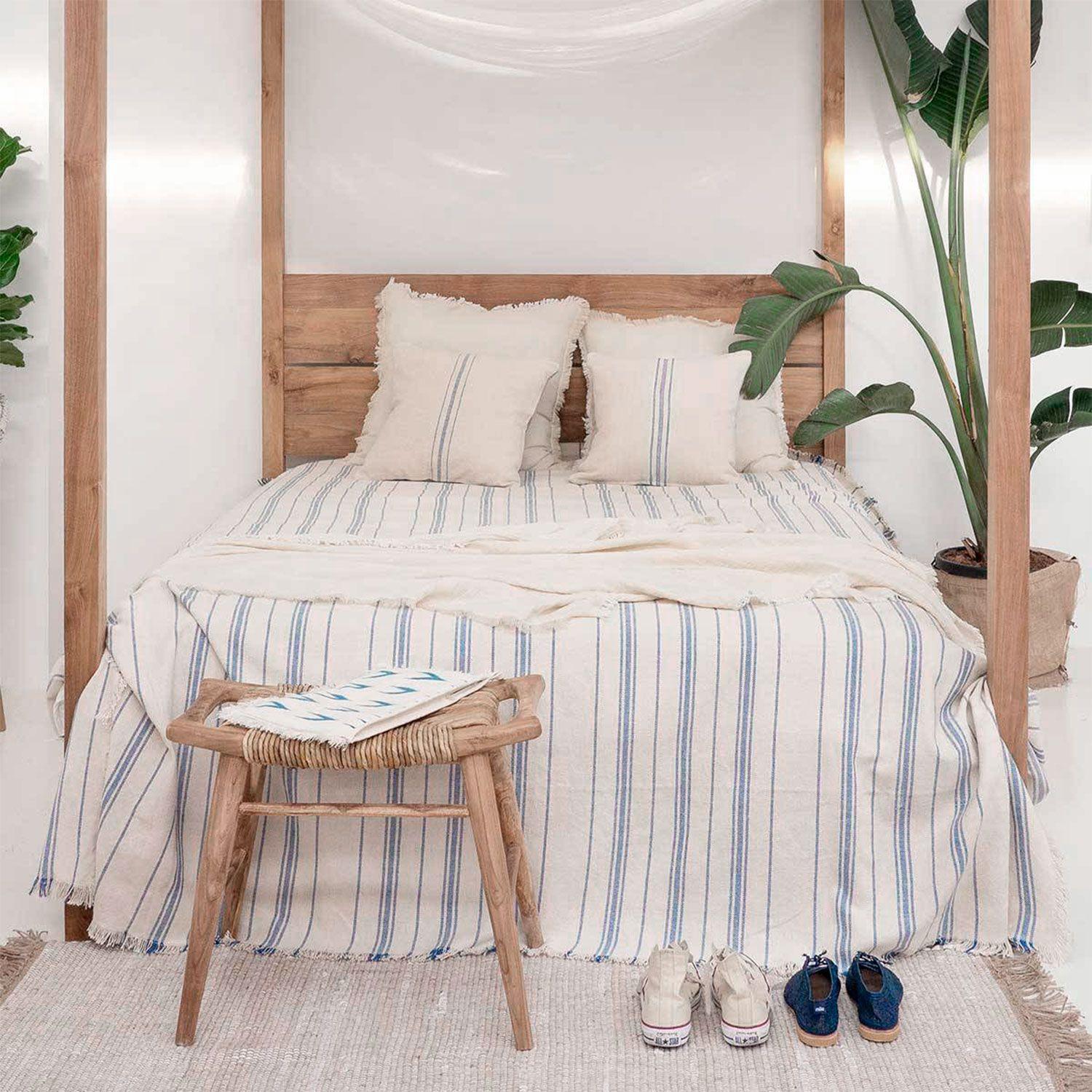 Cubrecama Capri 240x260 Azul (cama 2 plazas o Queen)-3