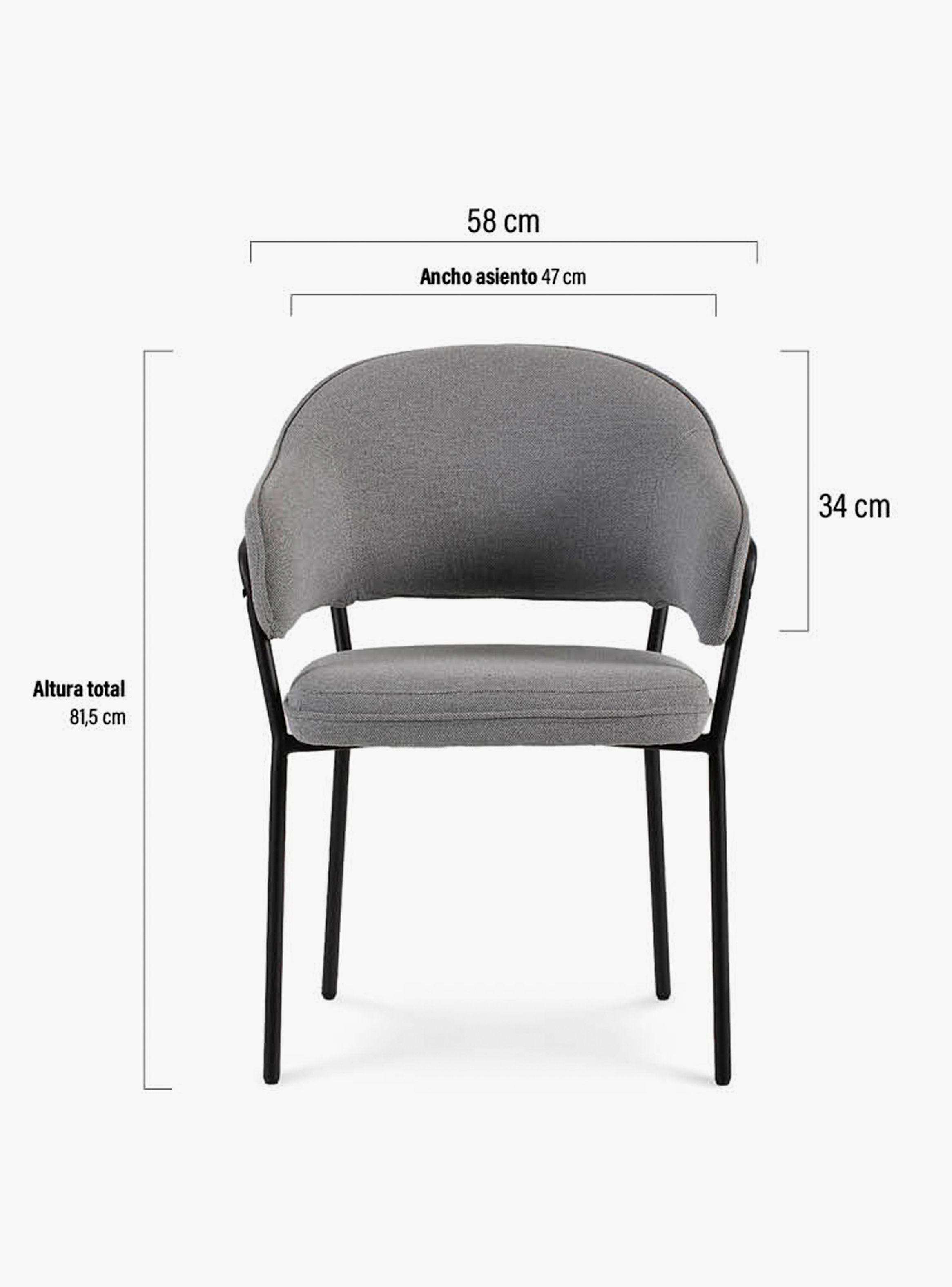 Silla Home Office Stanford Gris Oscuro-6
