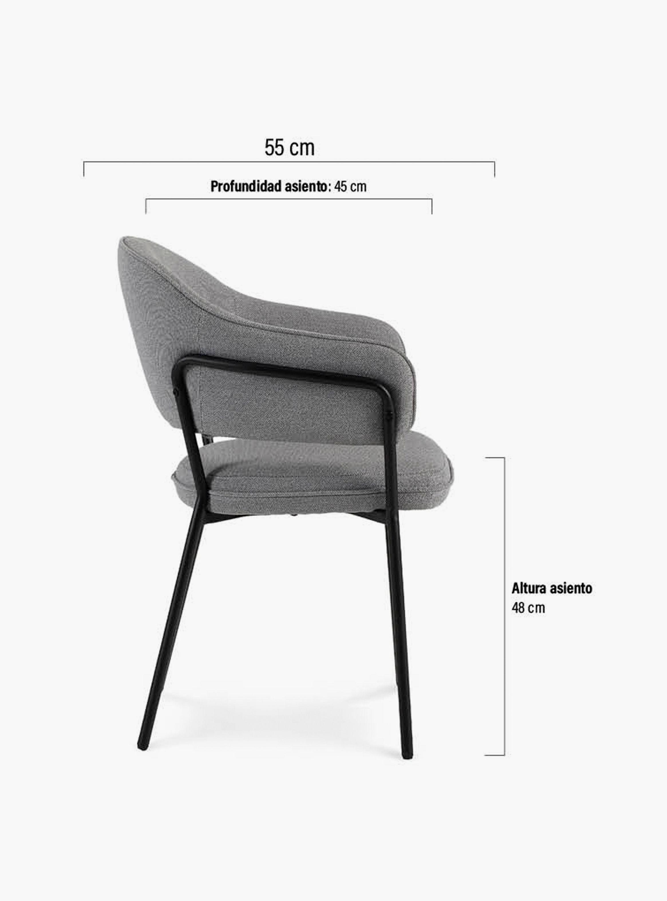 Silla Home Office Stanford Gris Oscuro-7