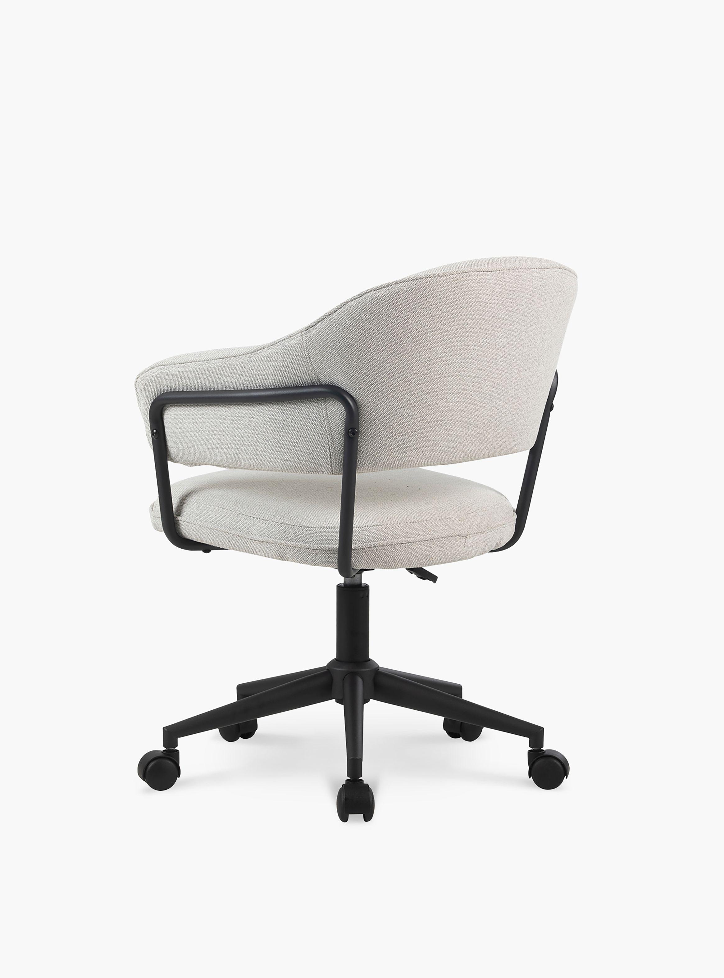 Silla de Oficina Stanford Gris Claro con ruedas-5