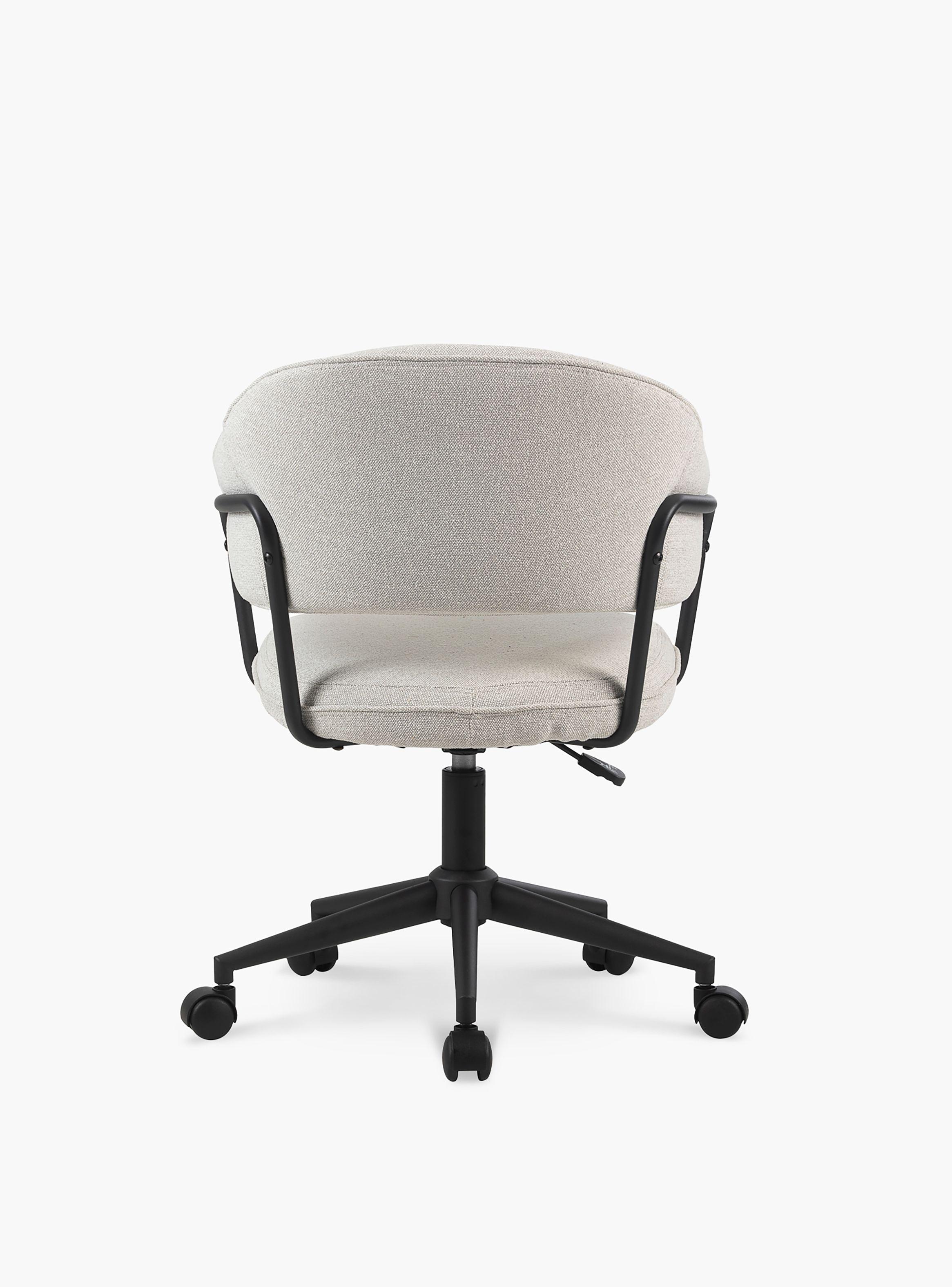 Silla Home Office Stanford Gris Claro con ruedas-4
