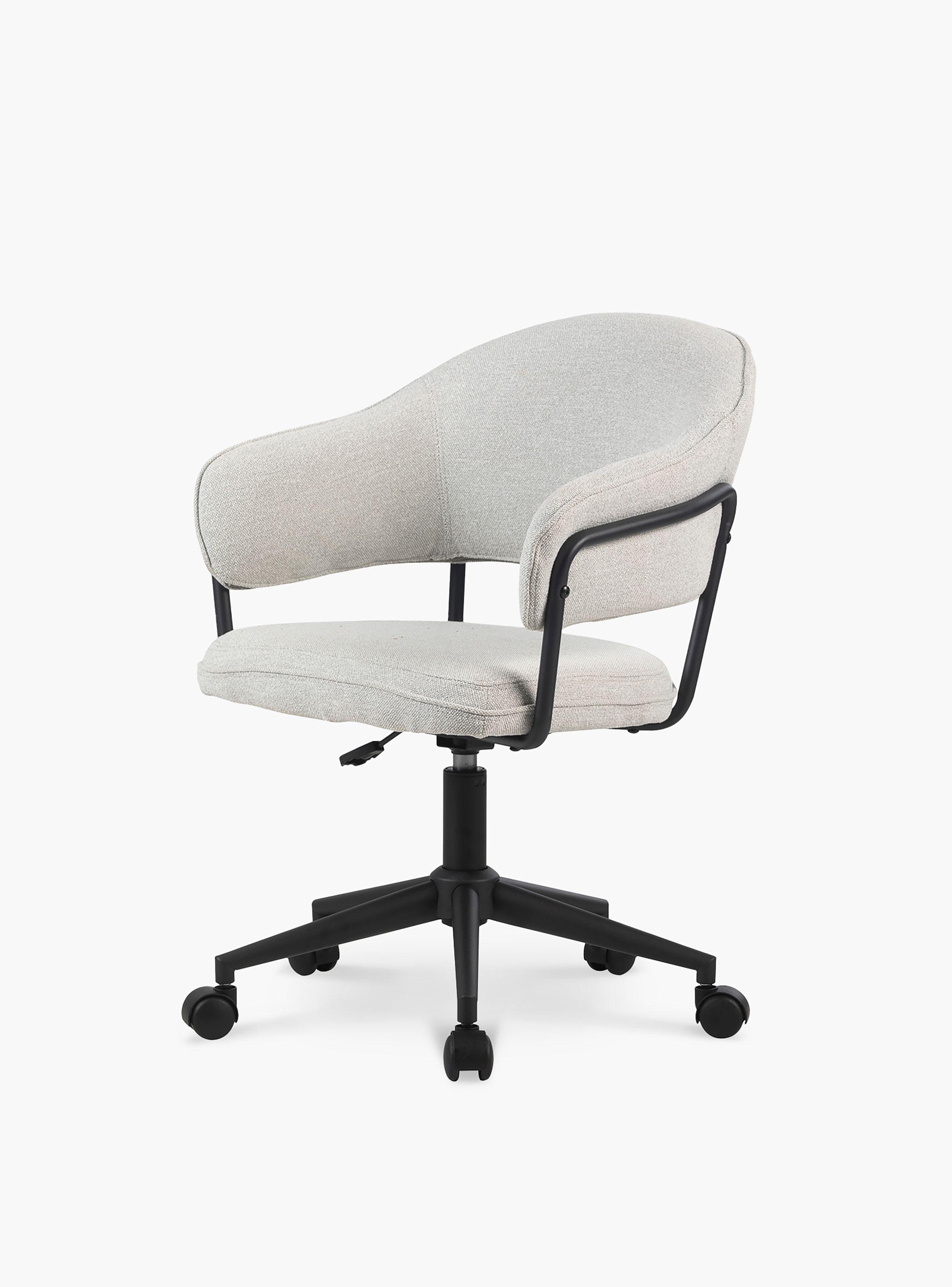 Silla Home Office Stanford Gris Claro con ruedas-7