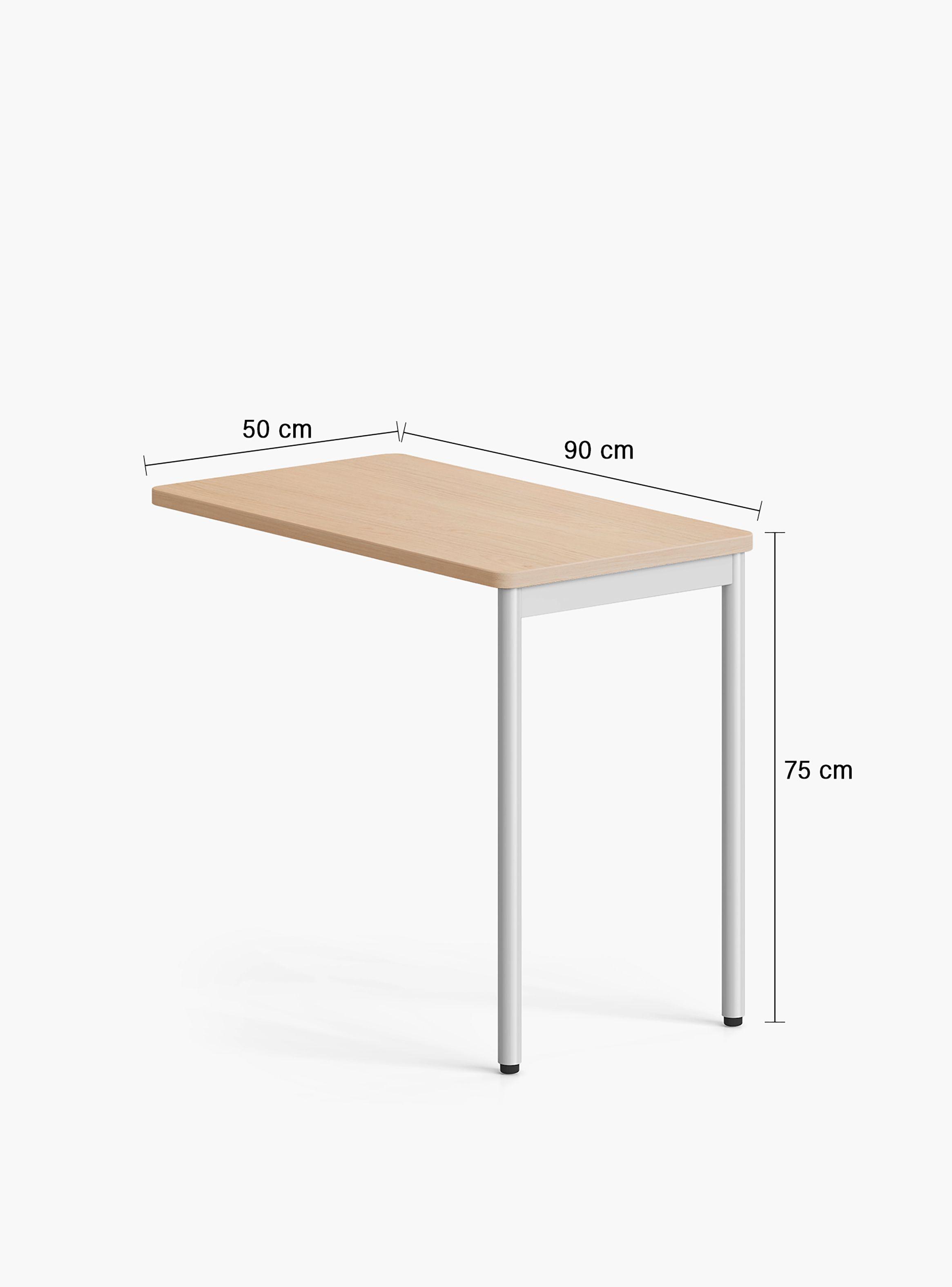 Escritorio Lateral Astro 50x90 Natura/Blanco-4