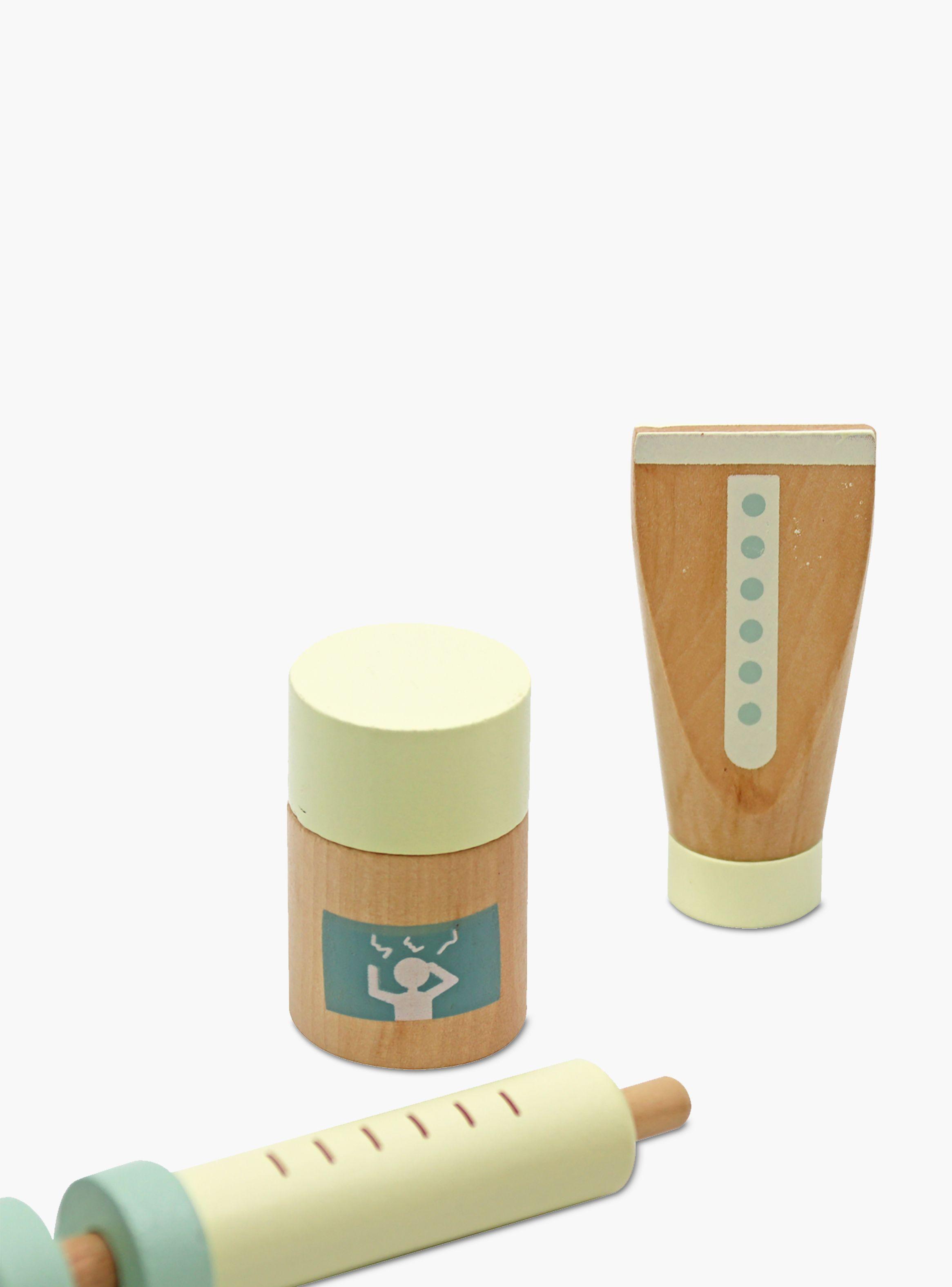 Maletín de Doctor Blanco con accesorios de Madera-3