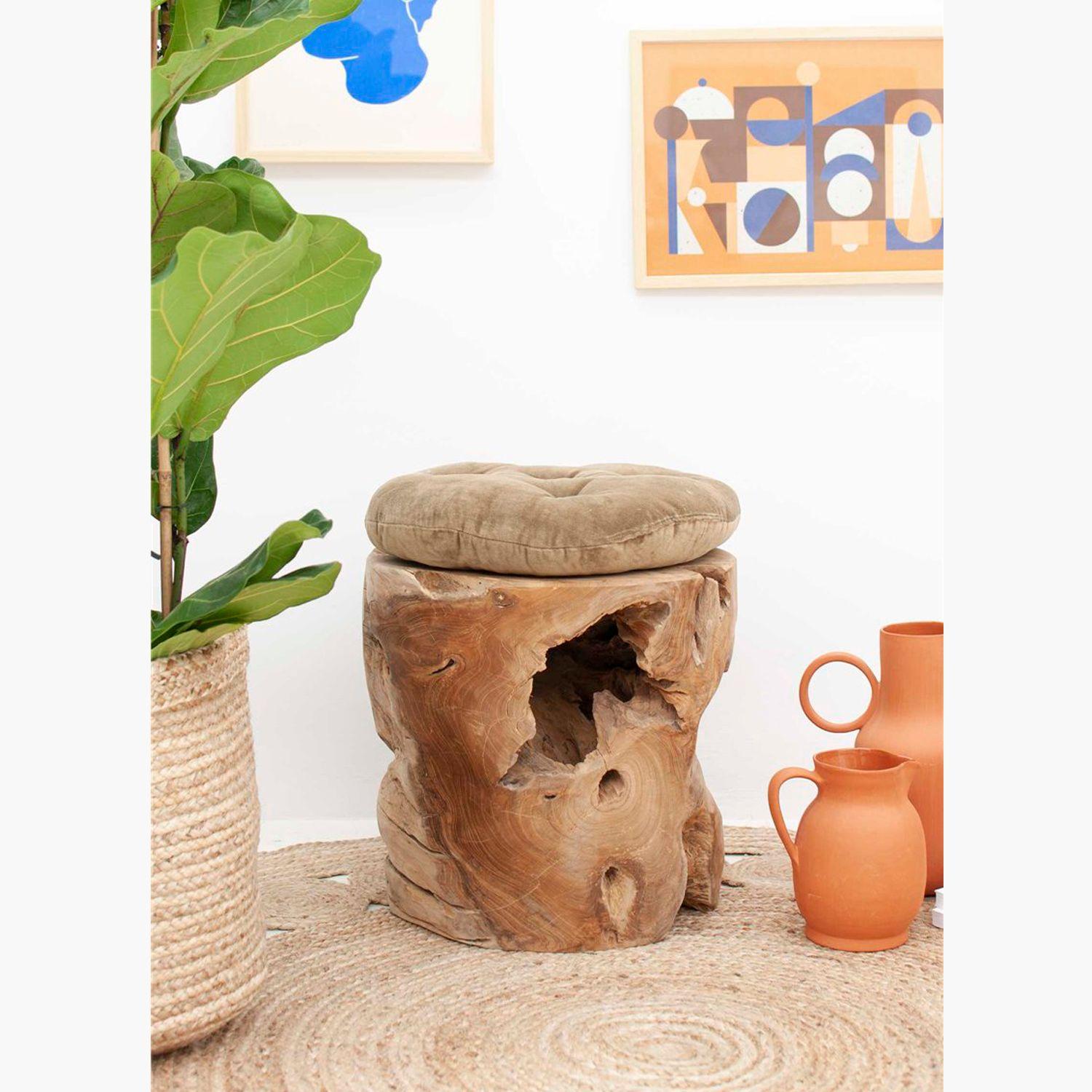 Cojin de Silla Velur D40 Verde Musgo-2