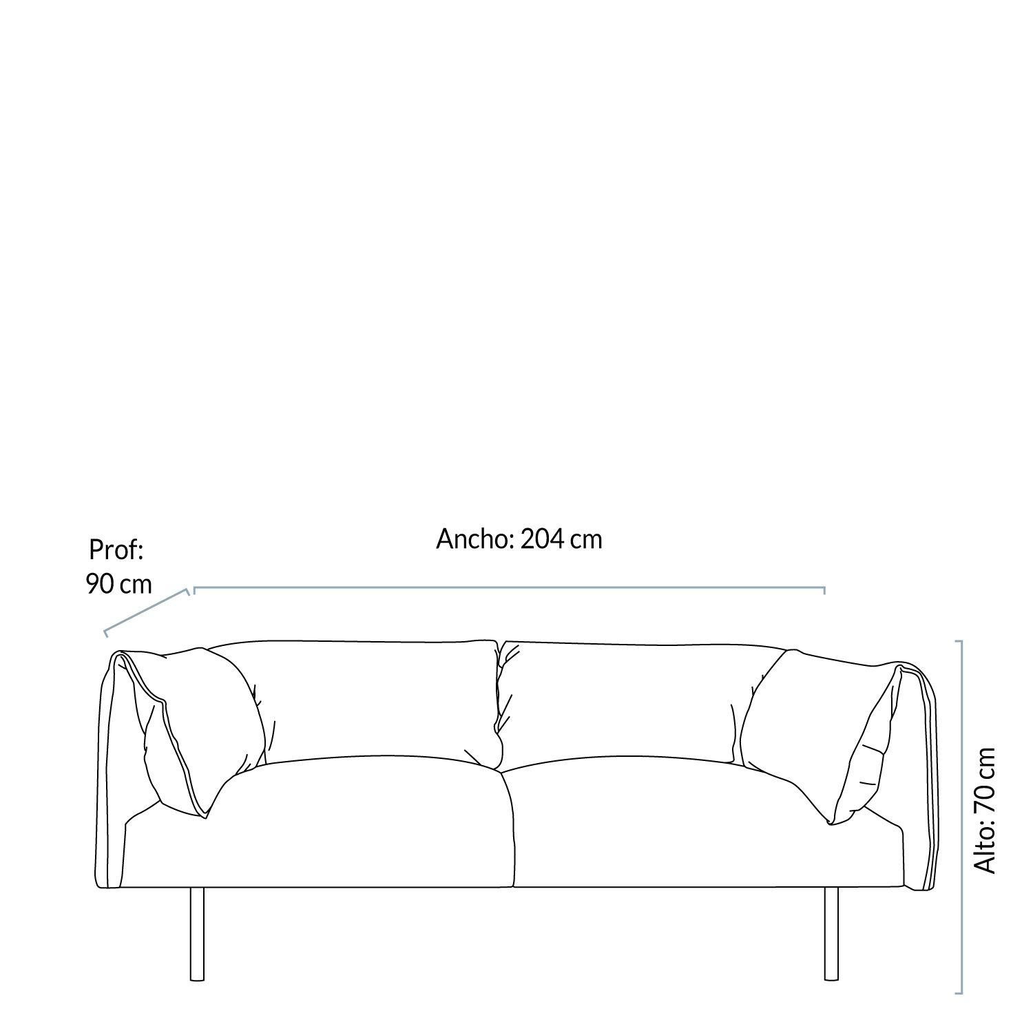 Sofa Gluck 3C Gris Oscuro-4