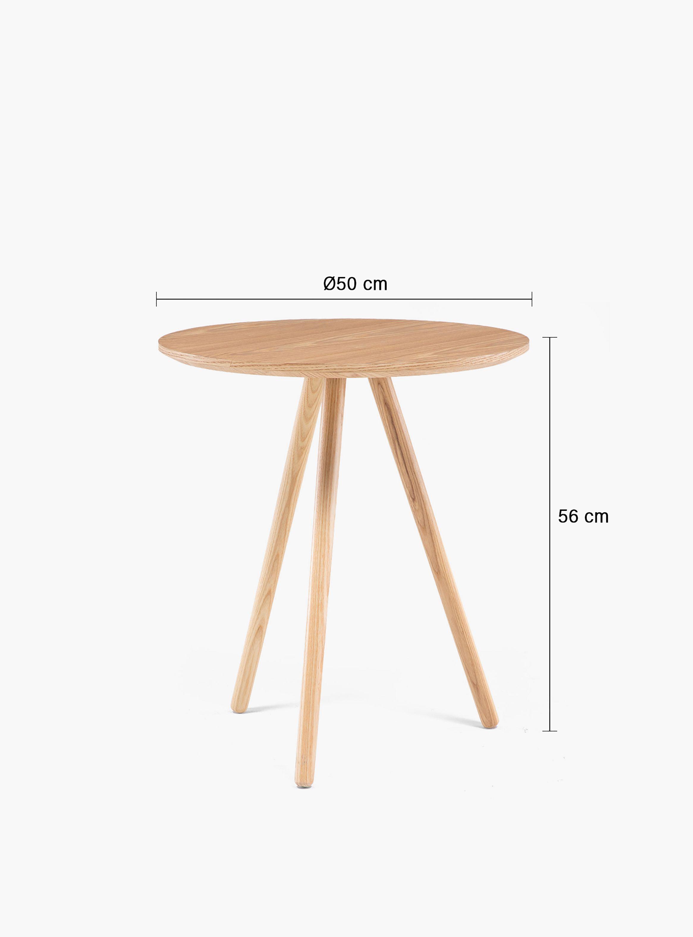 Mesa Lateral Madera de Haya 50 cm.-7