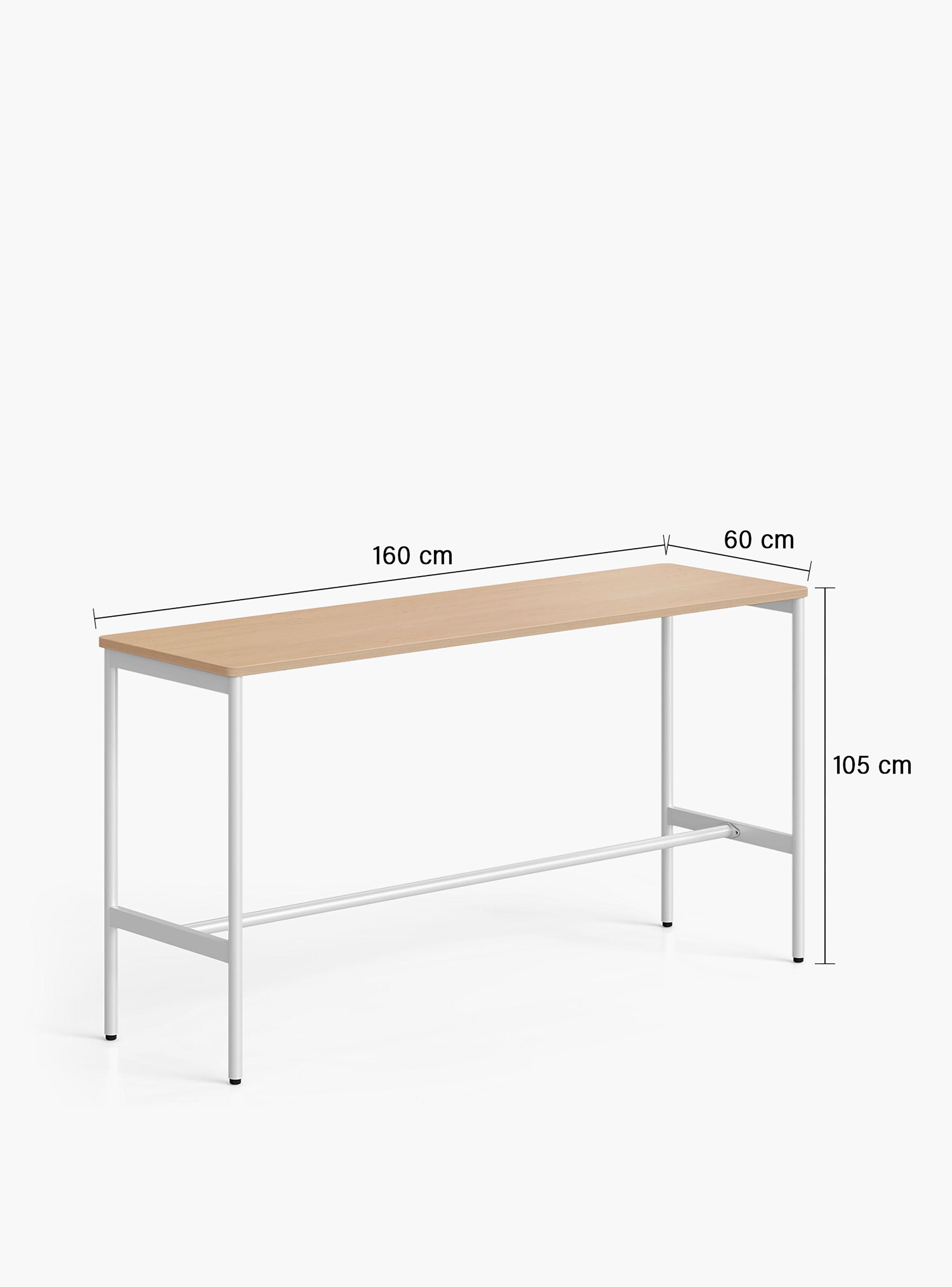 Mesa Oficina Cafetería Astro 160x60 Natura/Blanco-2