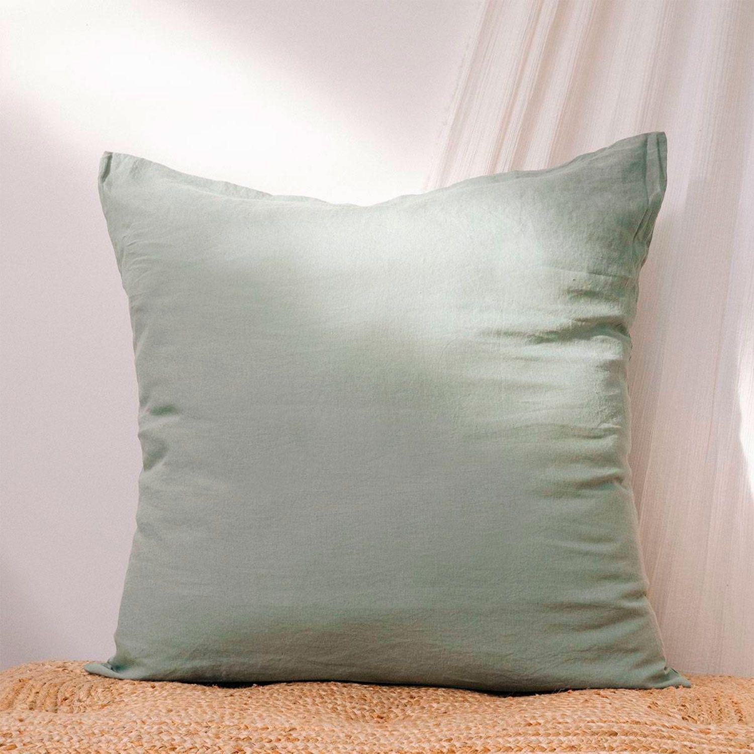 Funda Cojin Lino 45x45 Verde-2