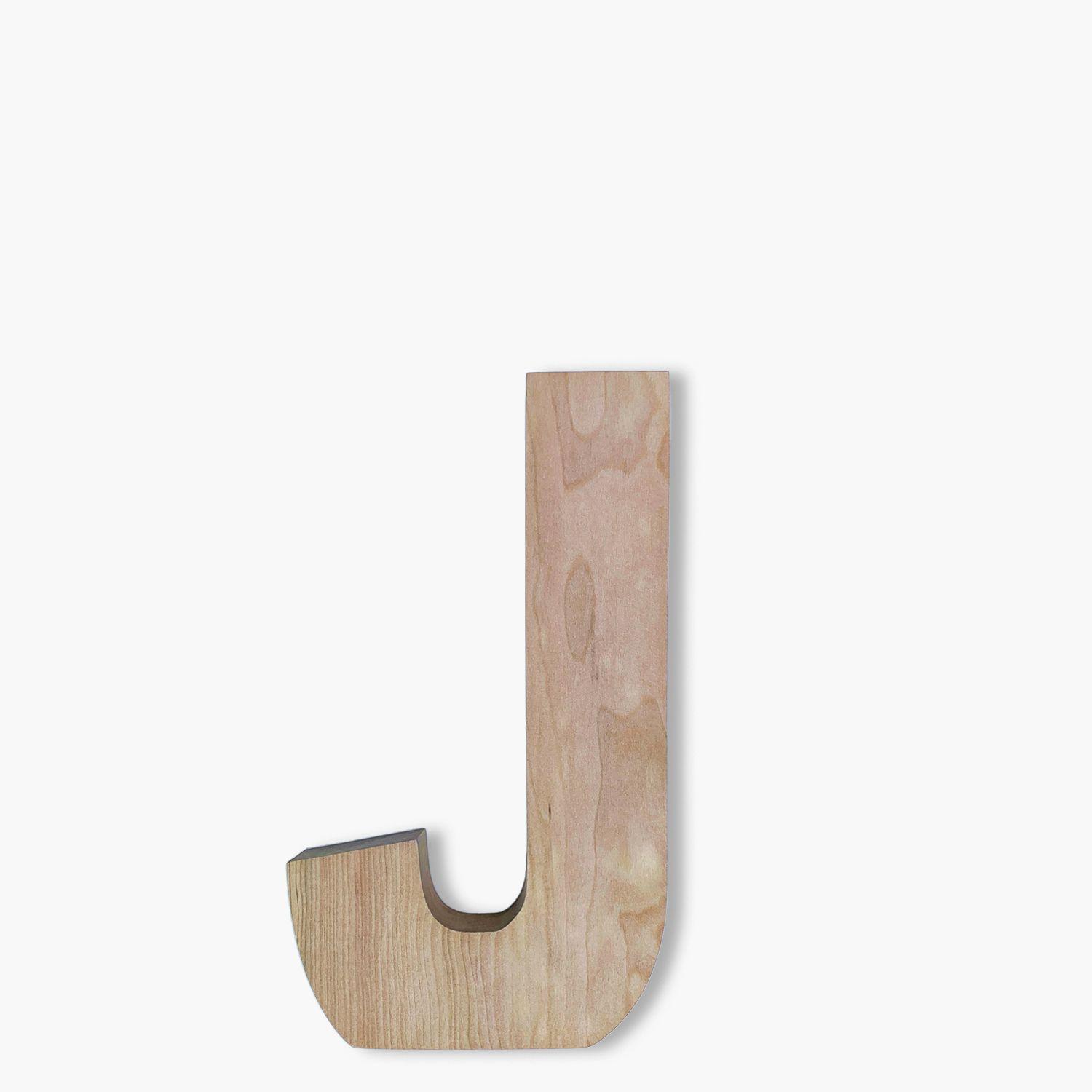 Letra Infantil Madera Inicial J-0