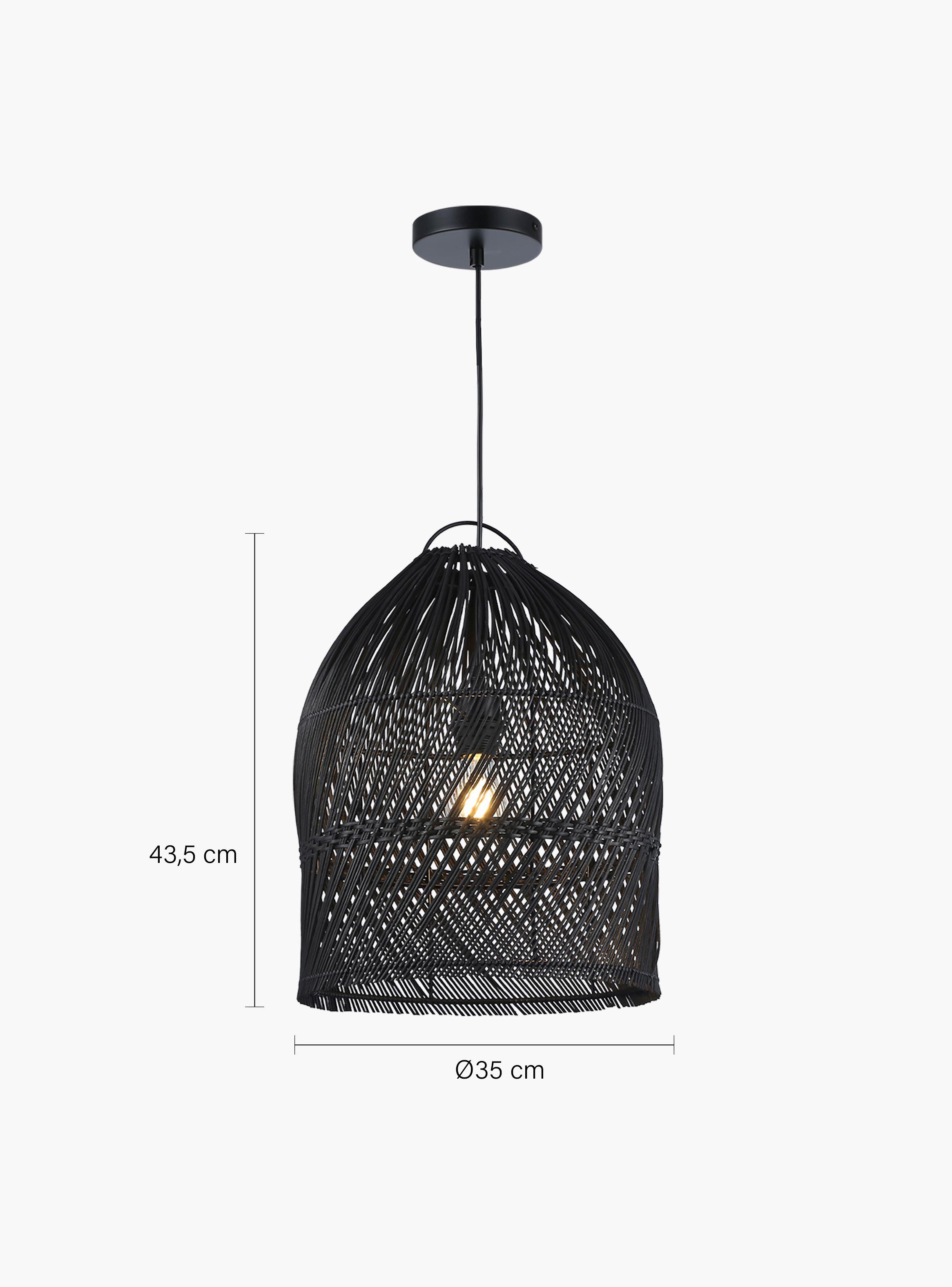 Pantalla Bali Rattan Negro-5