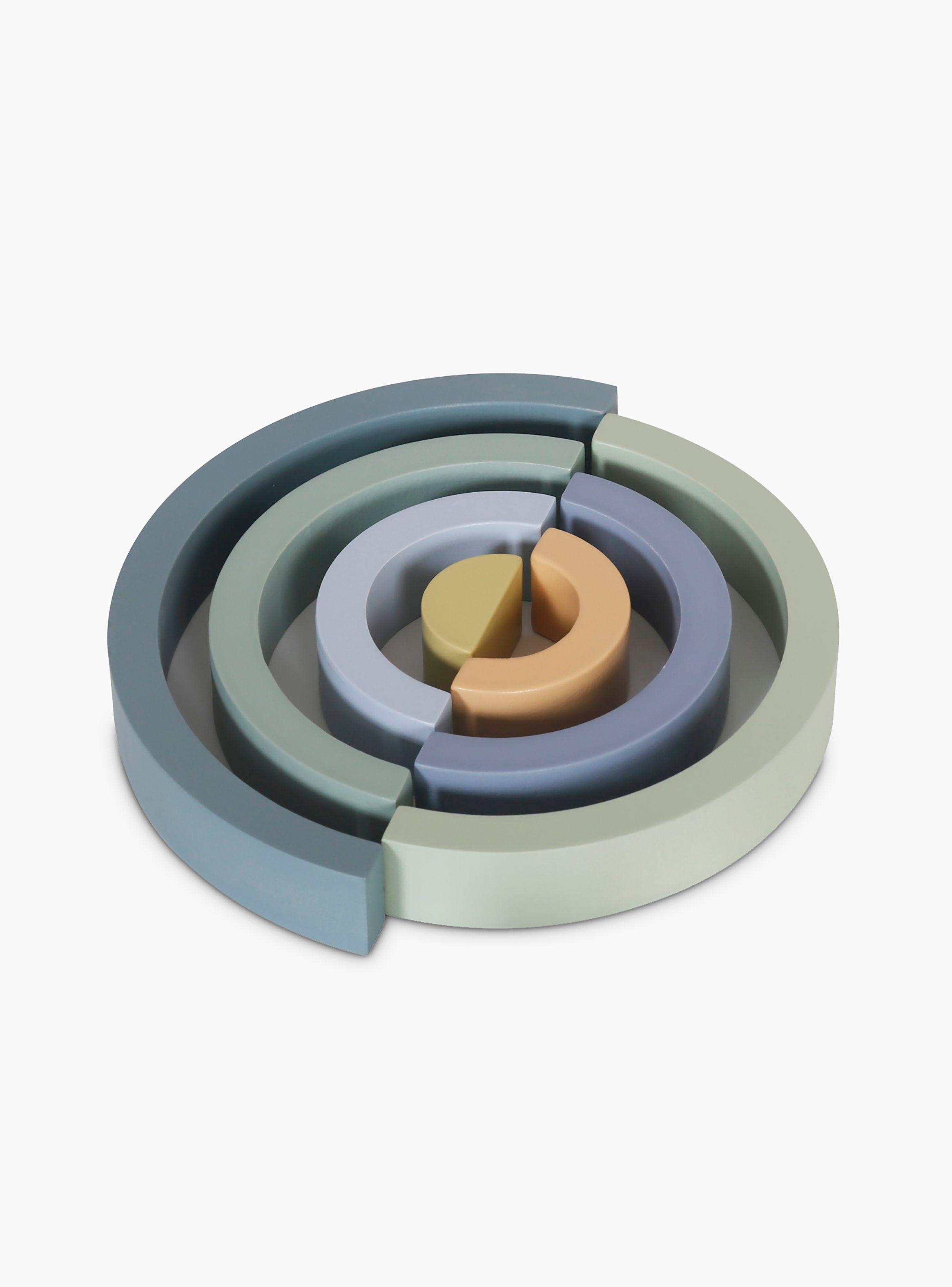 Figuras Apilables Infantil de Madera Celeste-2