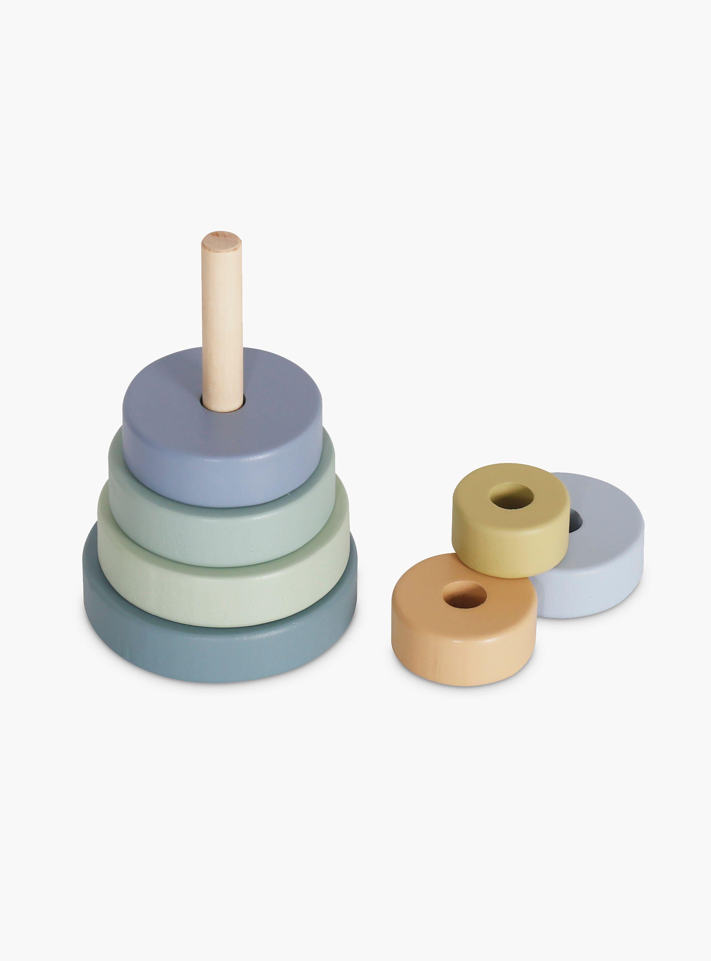 Figuras Apilables Infantil de Madera Celeste-3