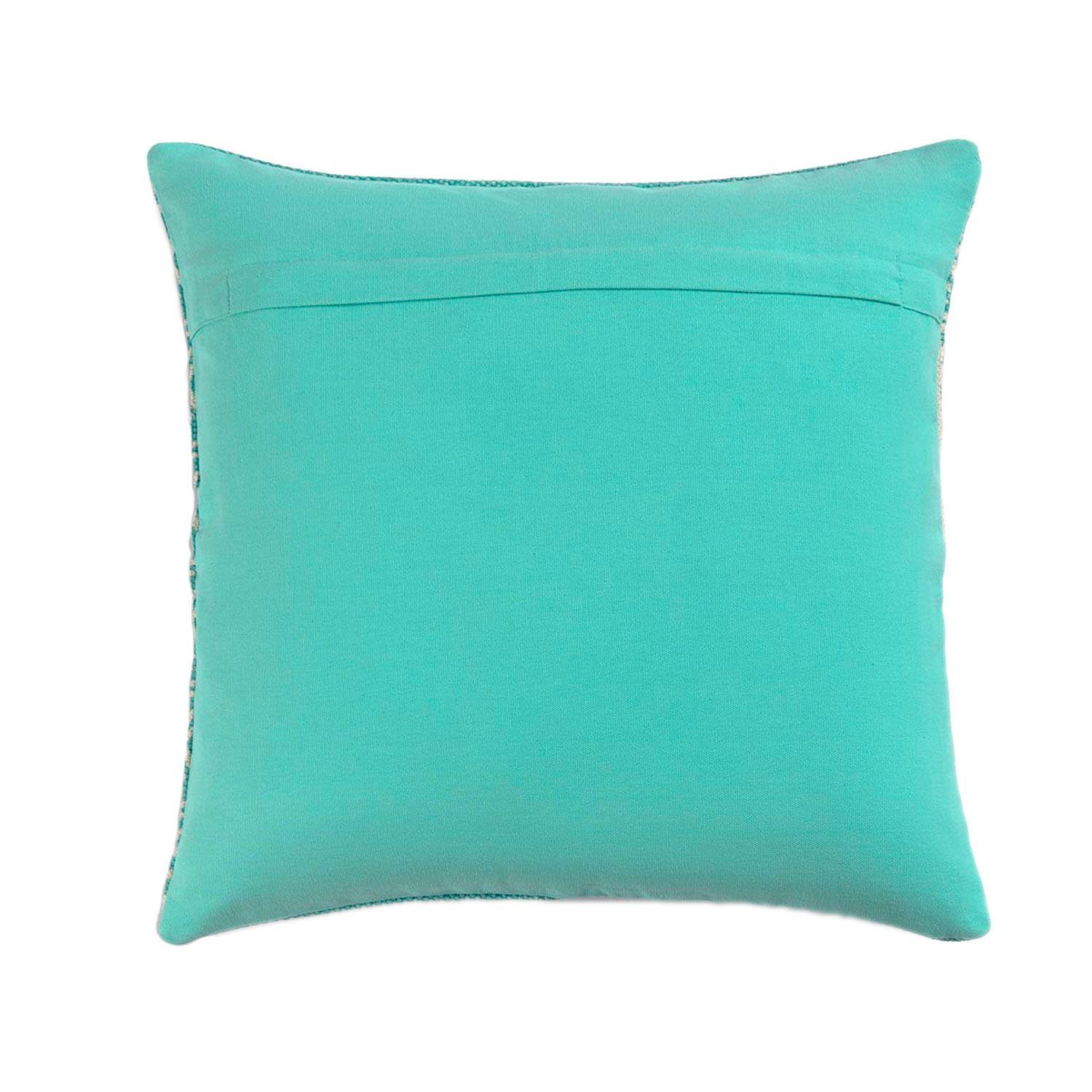 Funda Cojin Algodon Afra Turquesa 60x60-2