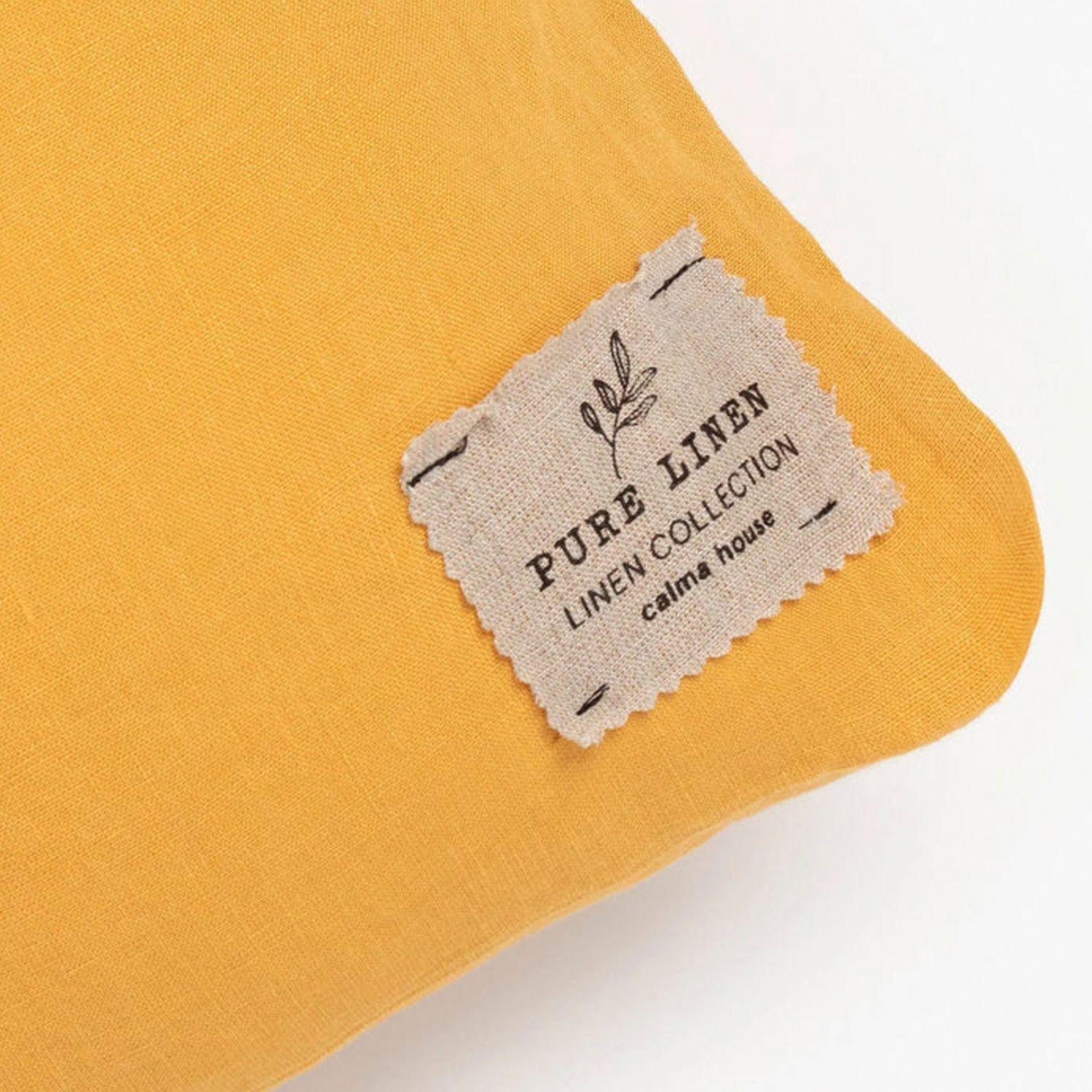 Funda de Cojin Lino 30x60 Amarillo-2