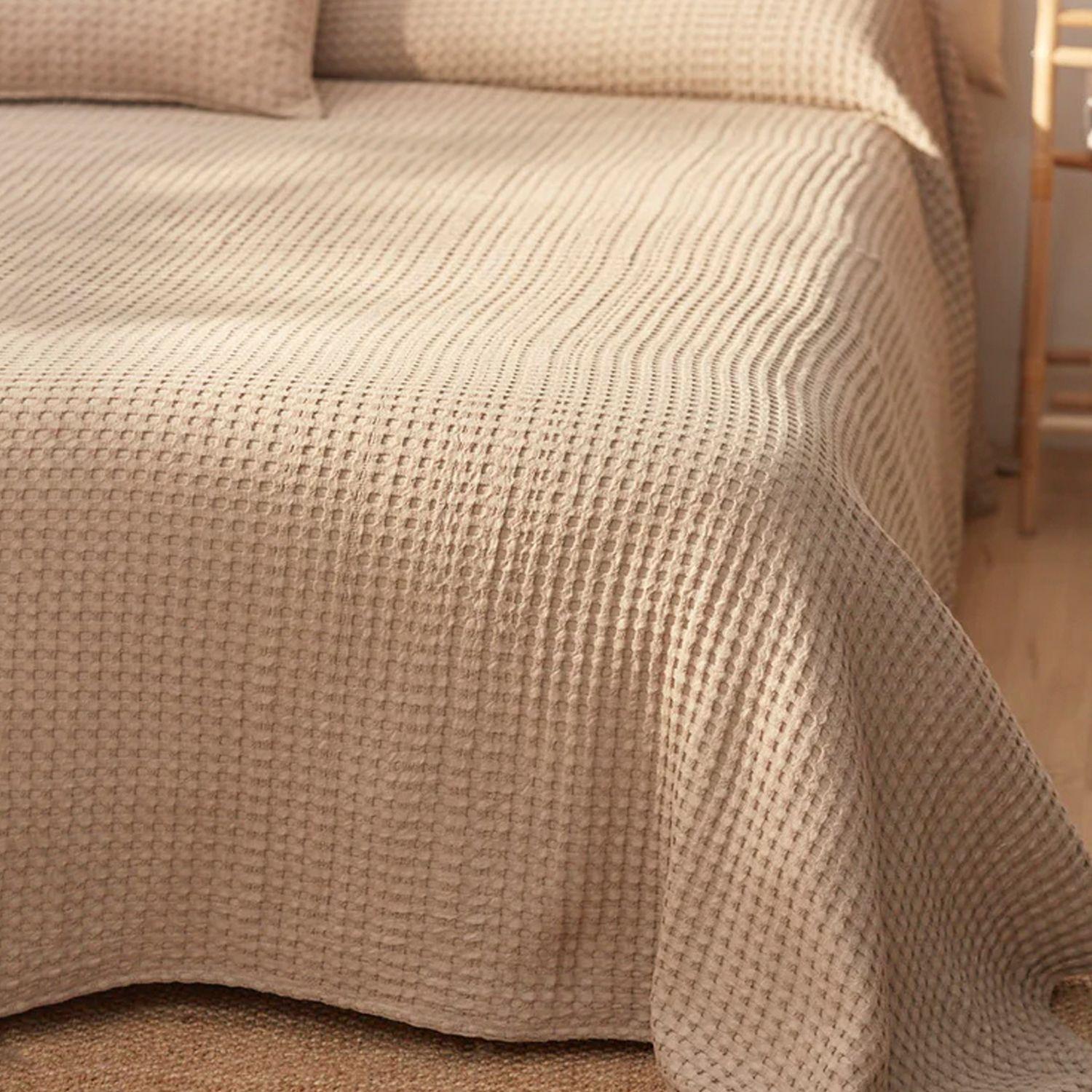 Cubrecama Ola 240x260 Beige (Cama 2 Plazas o Queen)-7
