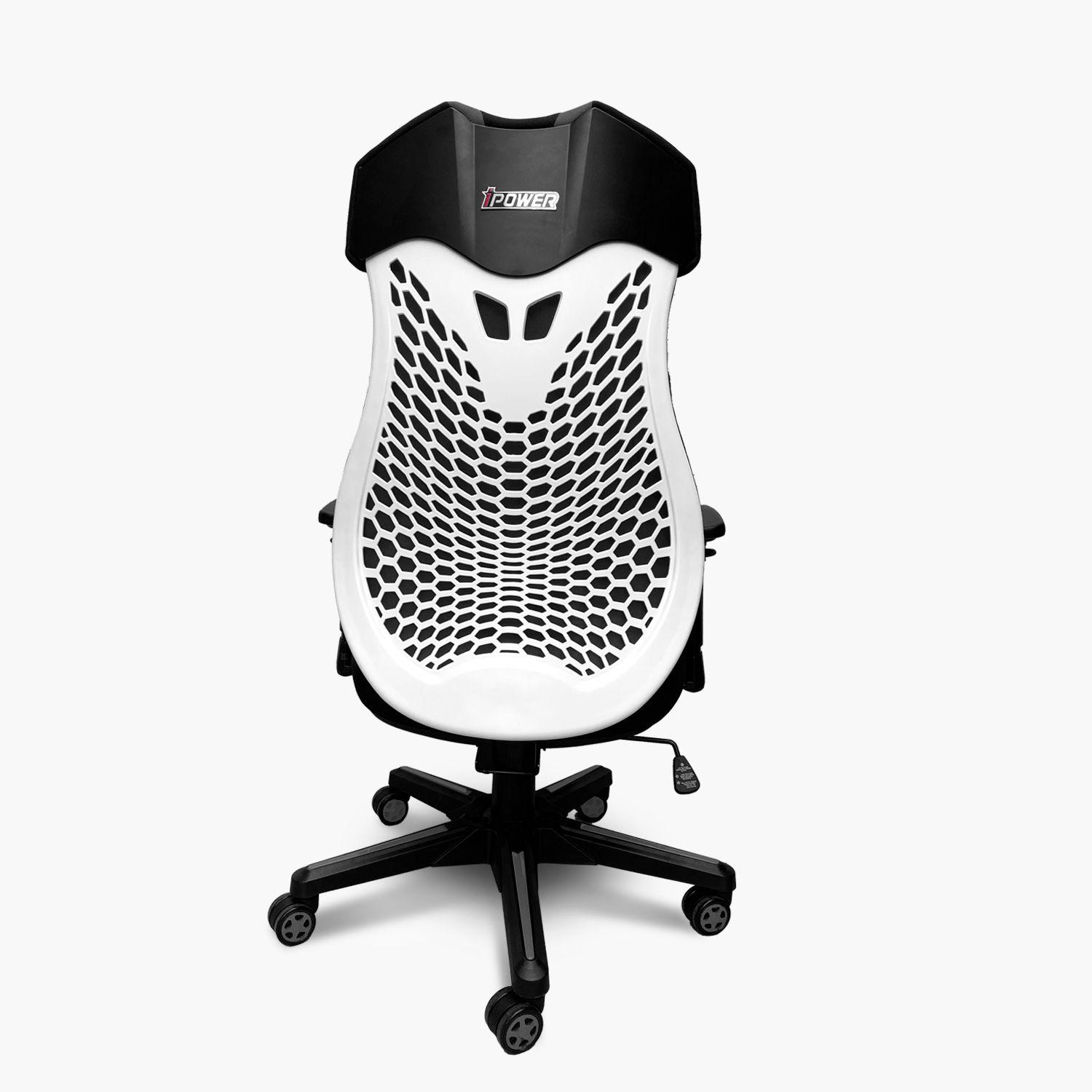 Silla Gamer Ipower ergonómica tapizado malla Negro-3