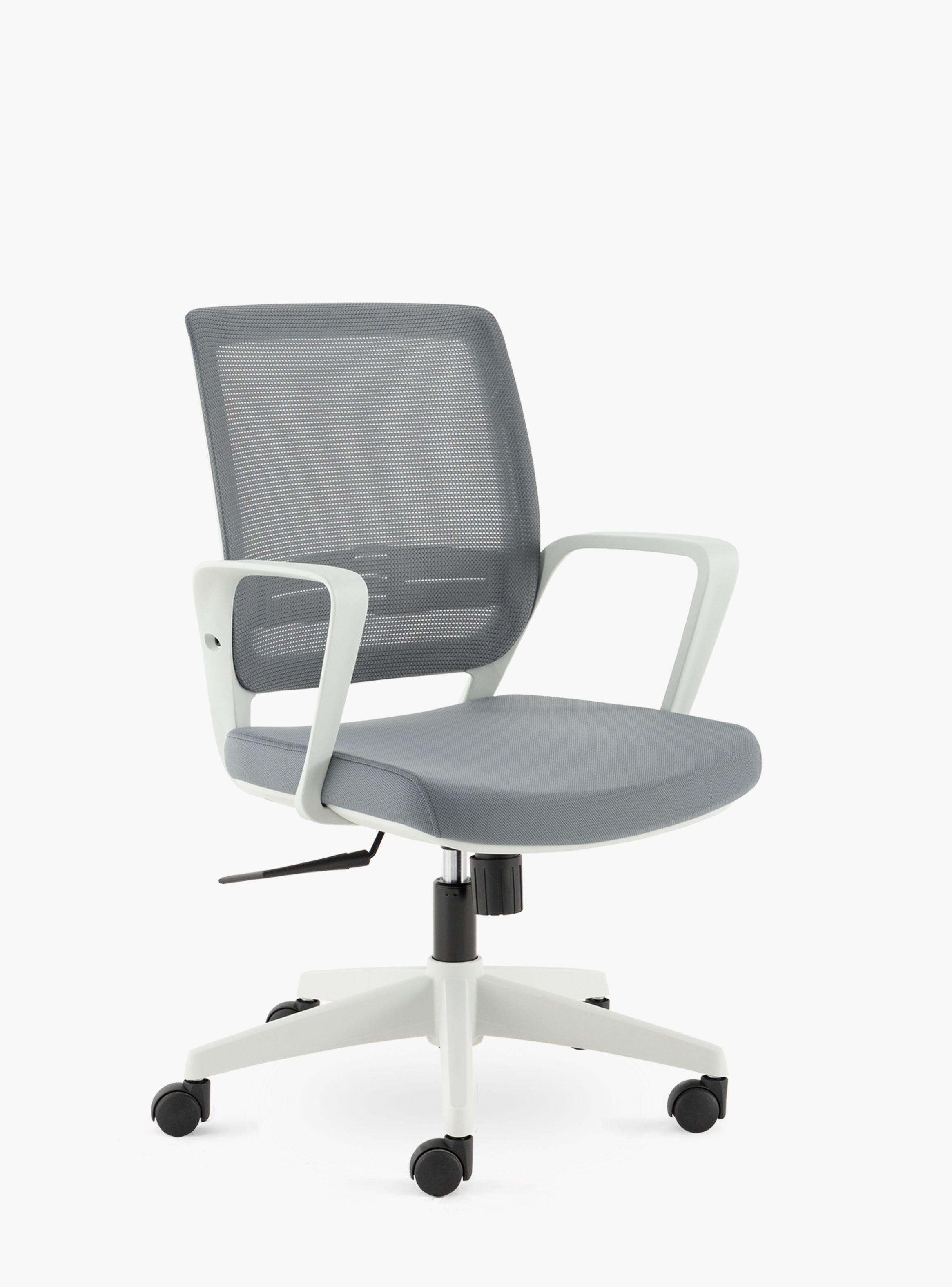 Silla Oficina Job Base Nylon Gris Claro-2