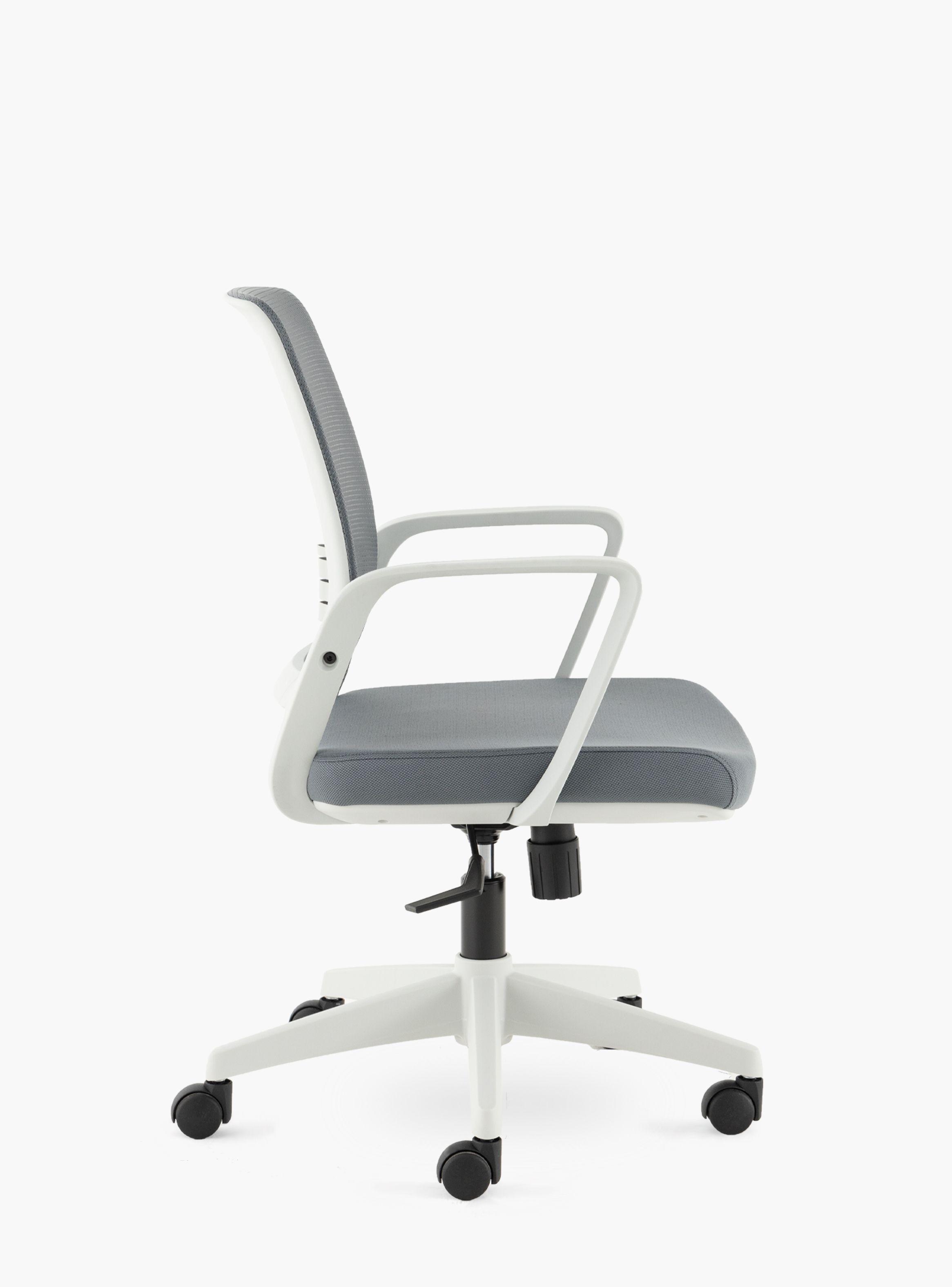 Silla Oficina Job Base Nylon Gris Claro-3