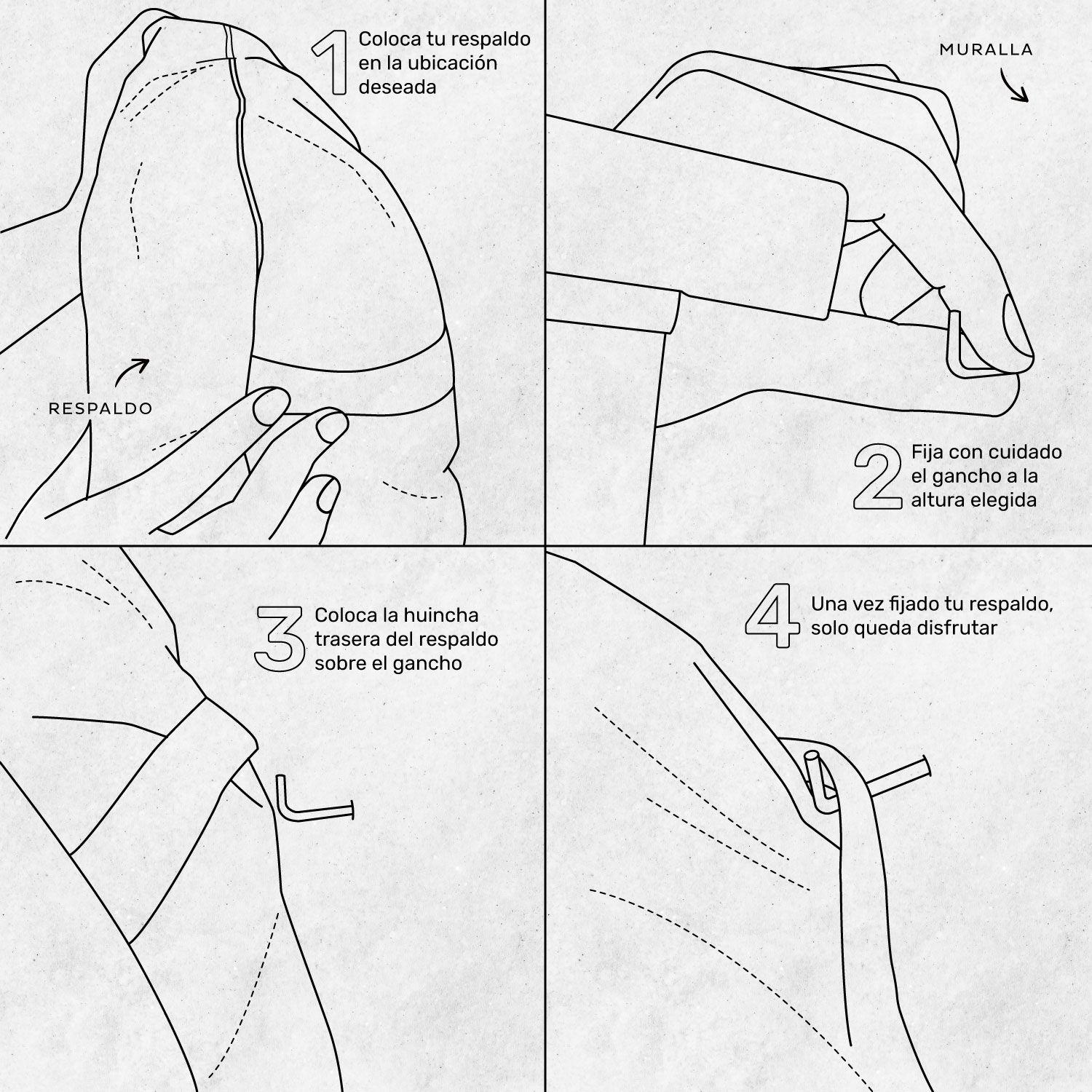 Respaldo de cama acolchado Fiesta 60x140-3