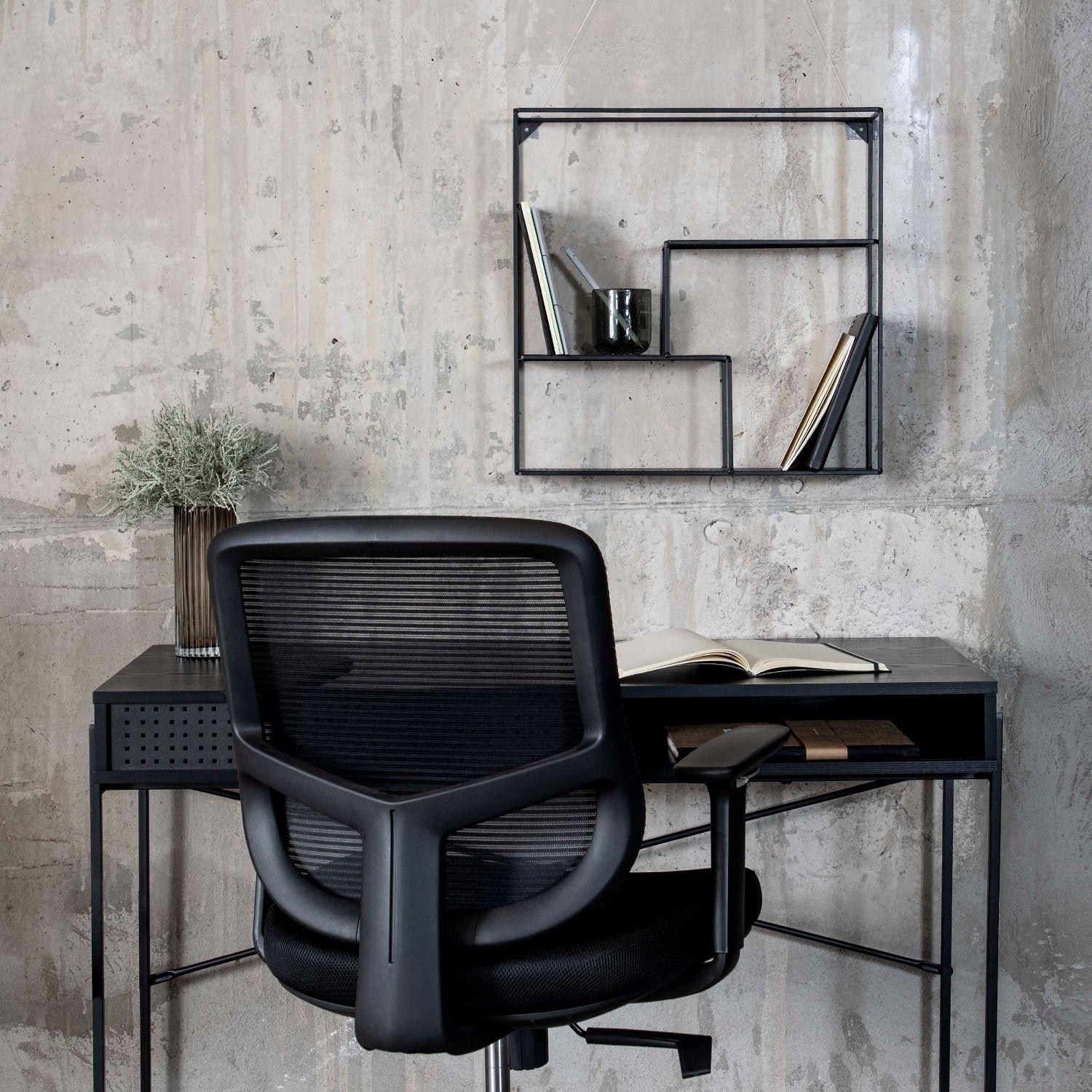 Repisa perforada Batley Negro-1