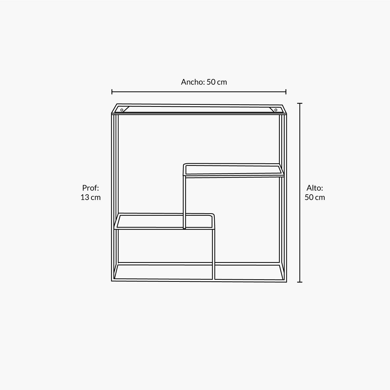 Repisa perforada Batley Negro-6