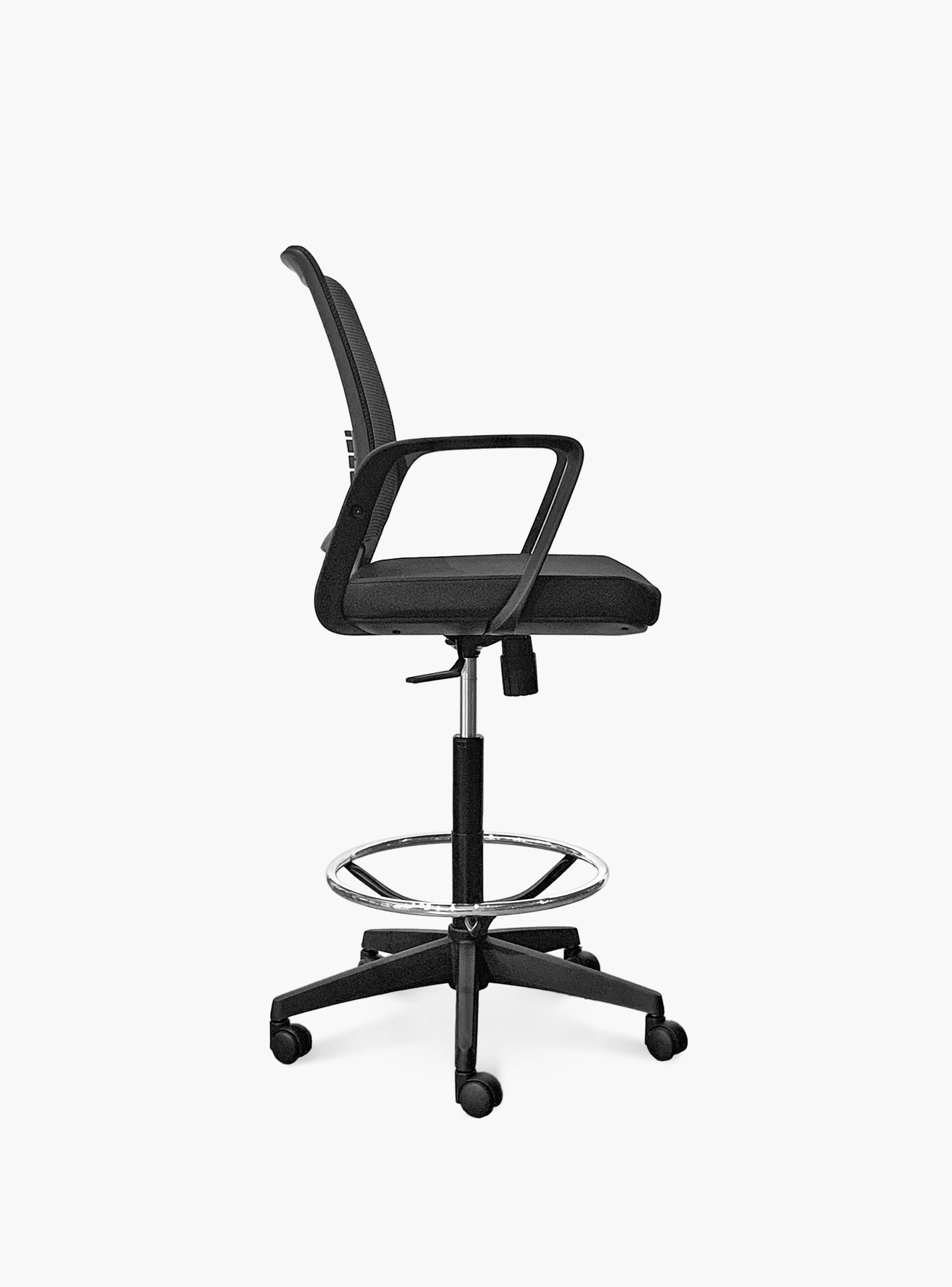 Silla Oficina Job con Aro Cajero Negro-2
