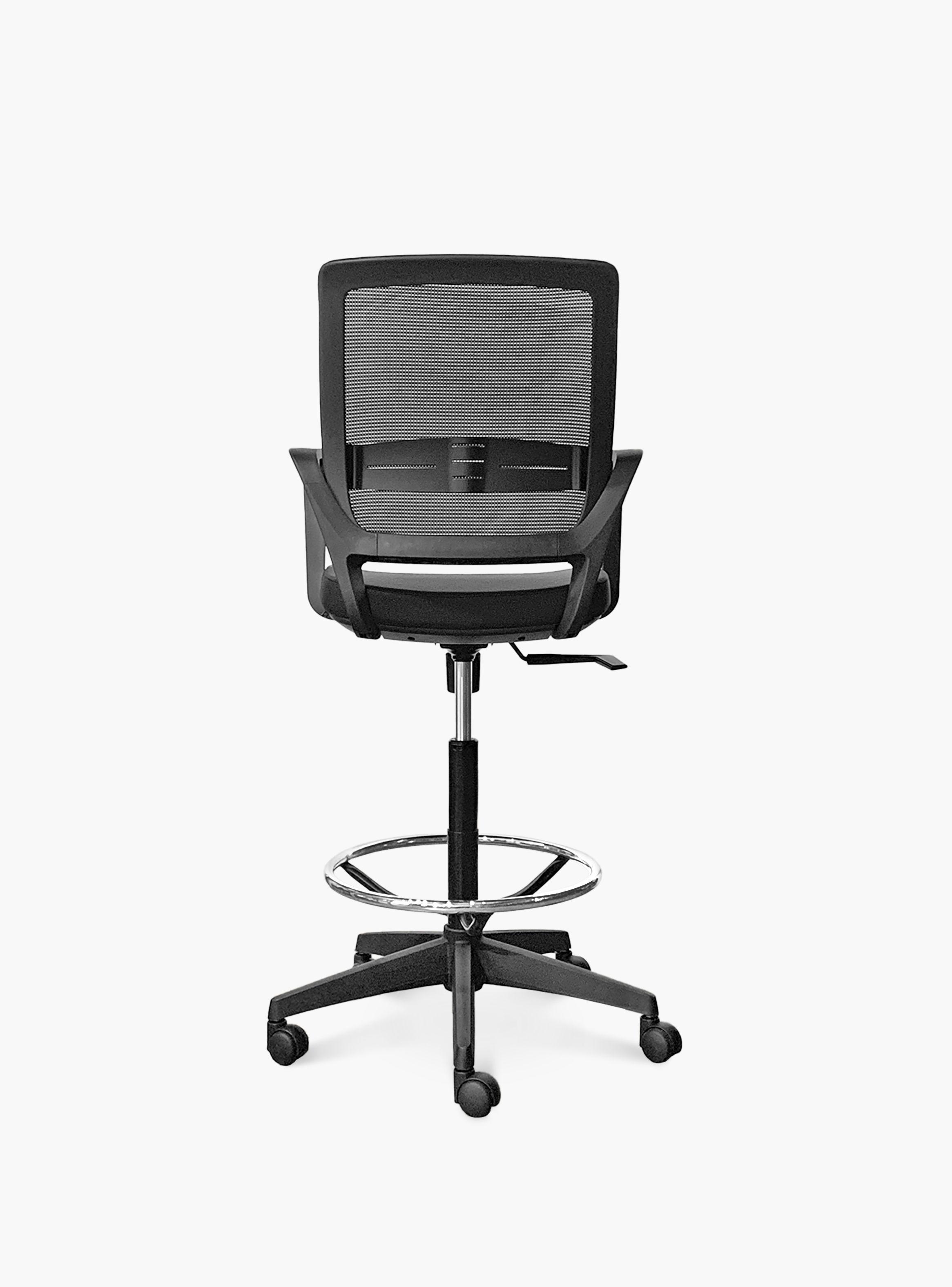 Silla Oficina Job con Aro Cajero Negro-3