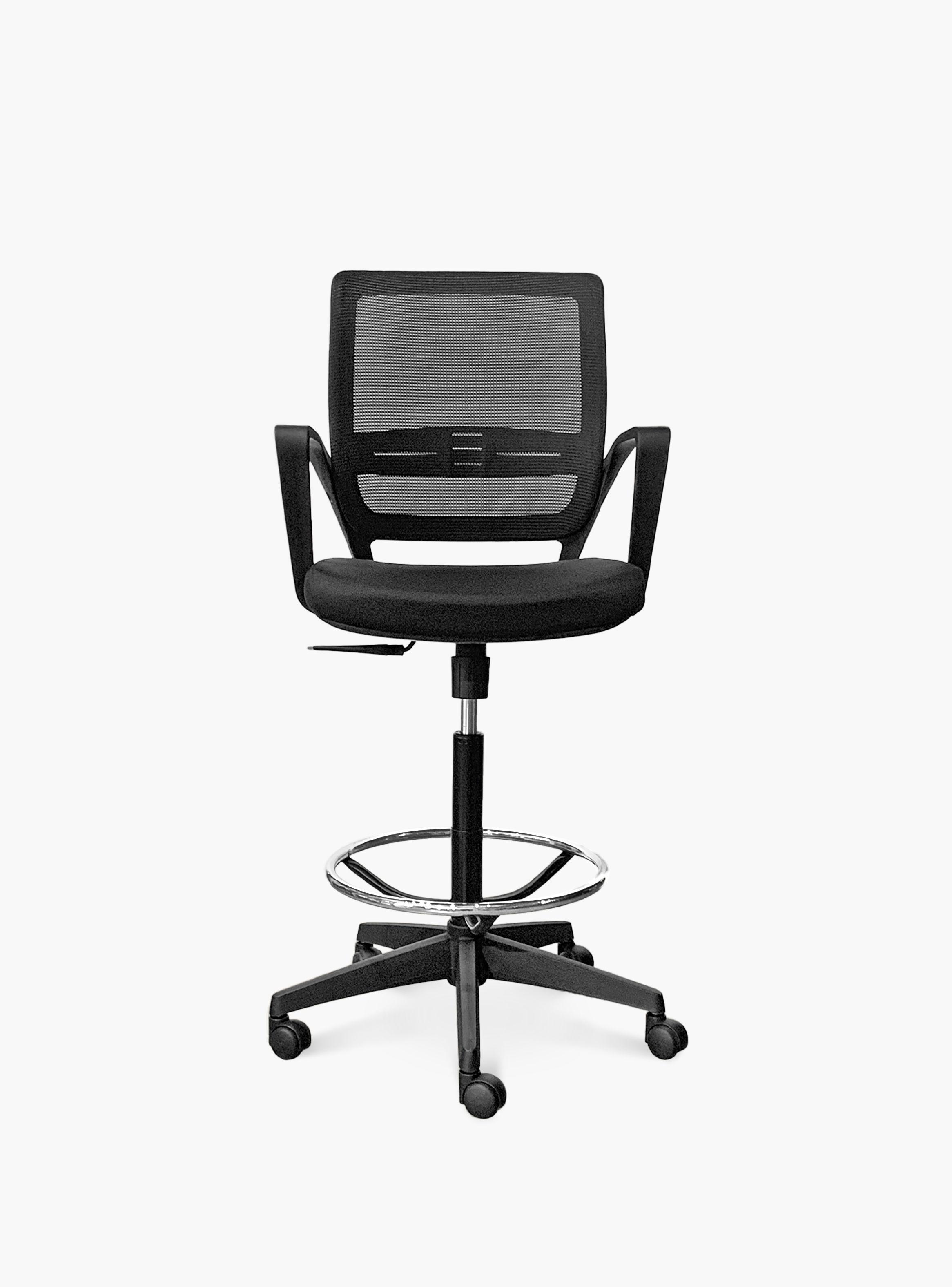 Silla Oficina Job con Aro Cajero Negro-0