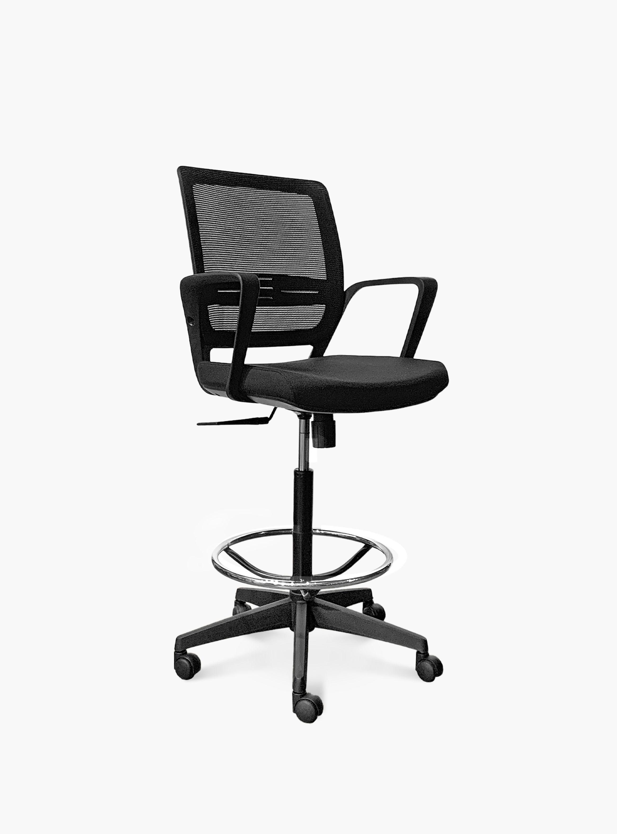 Silla Oficina Job con Aro Cajero Negro-1