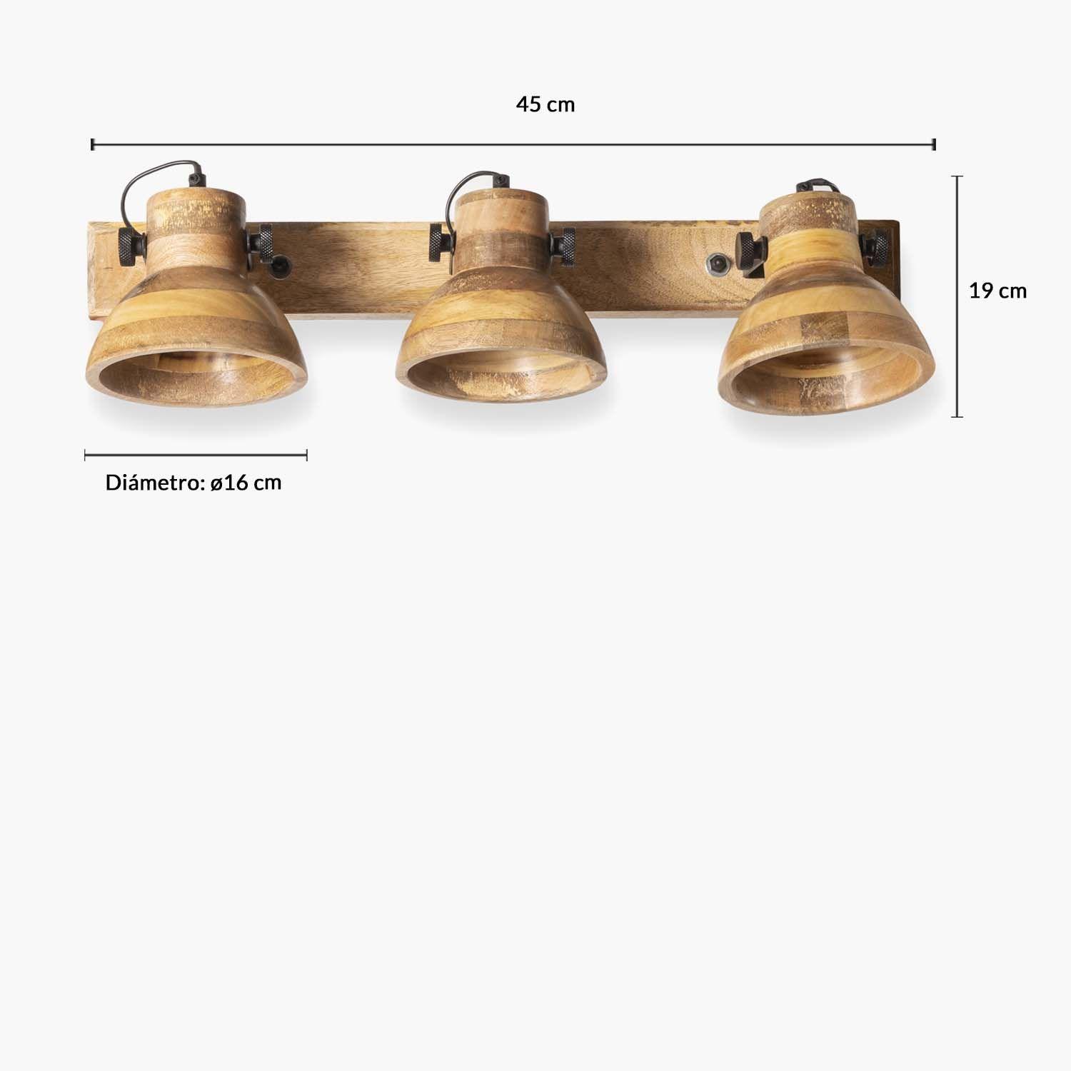 Lámpara de Pared Myra x3 Natural-3