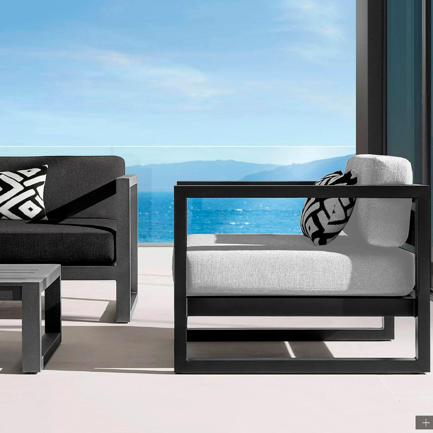 Sillón Terraza 1C Montego Blanco/Negro-6