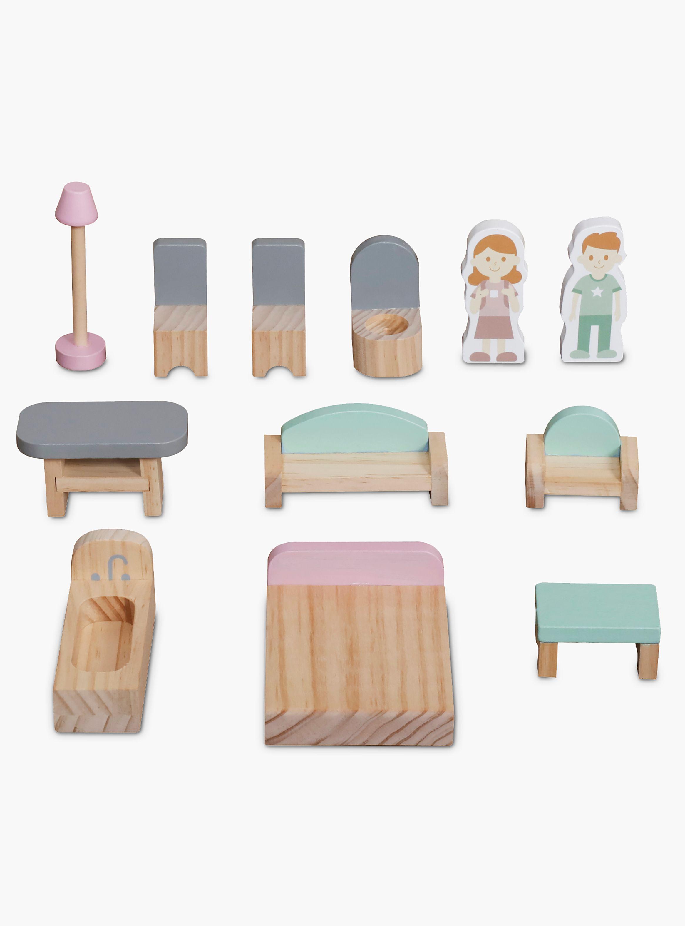 Casita de Muñecas Infantil de Madera Dana Multicolor-4