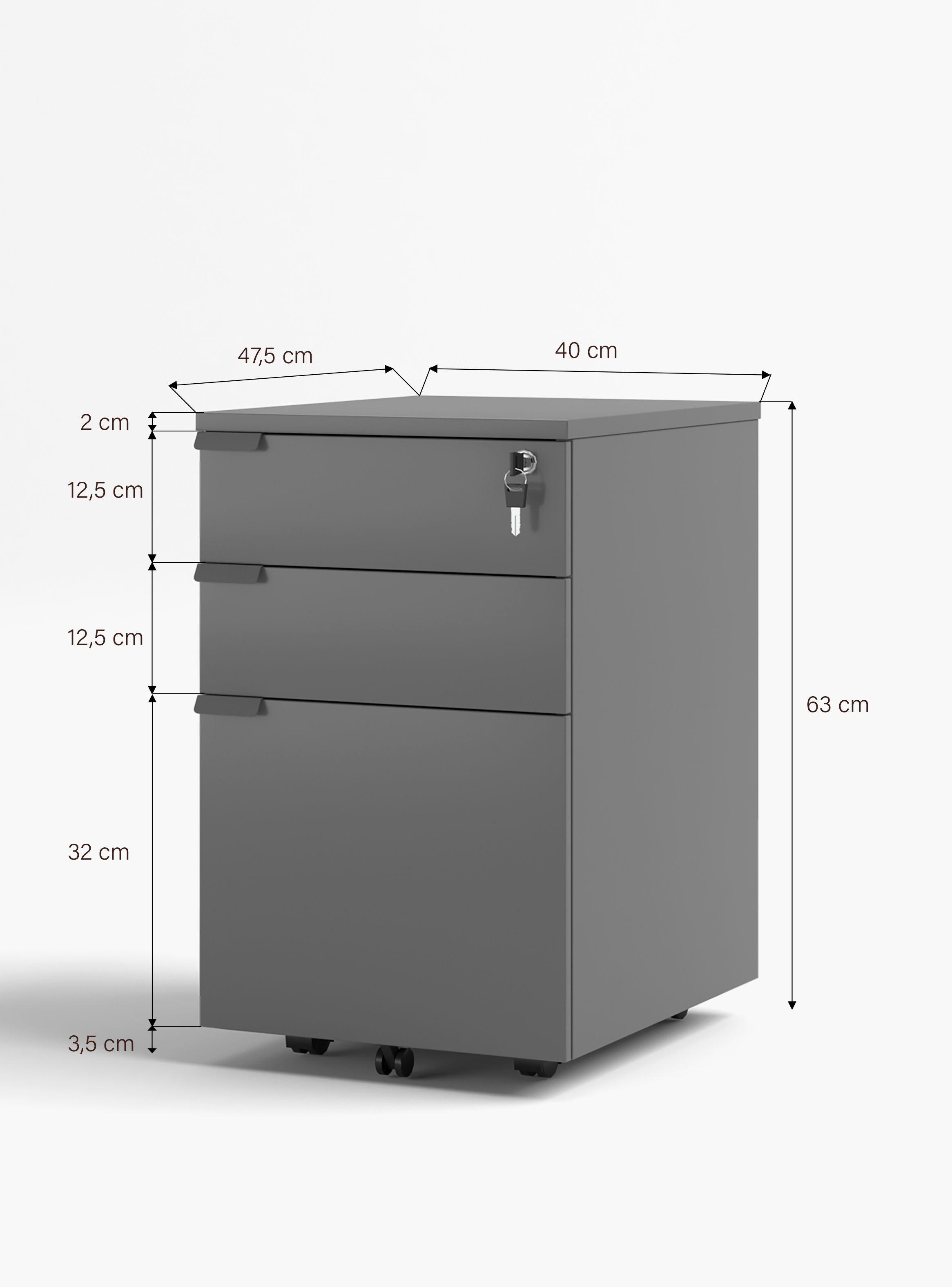 Cajonera Melamina Space BBF Gris-5