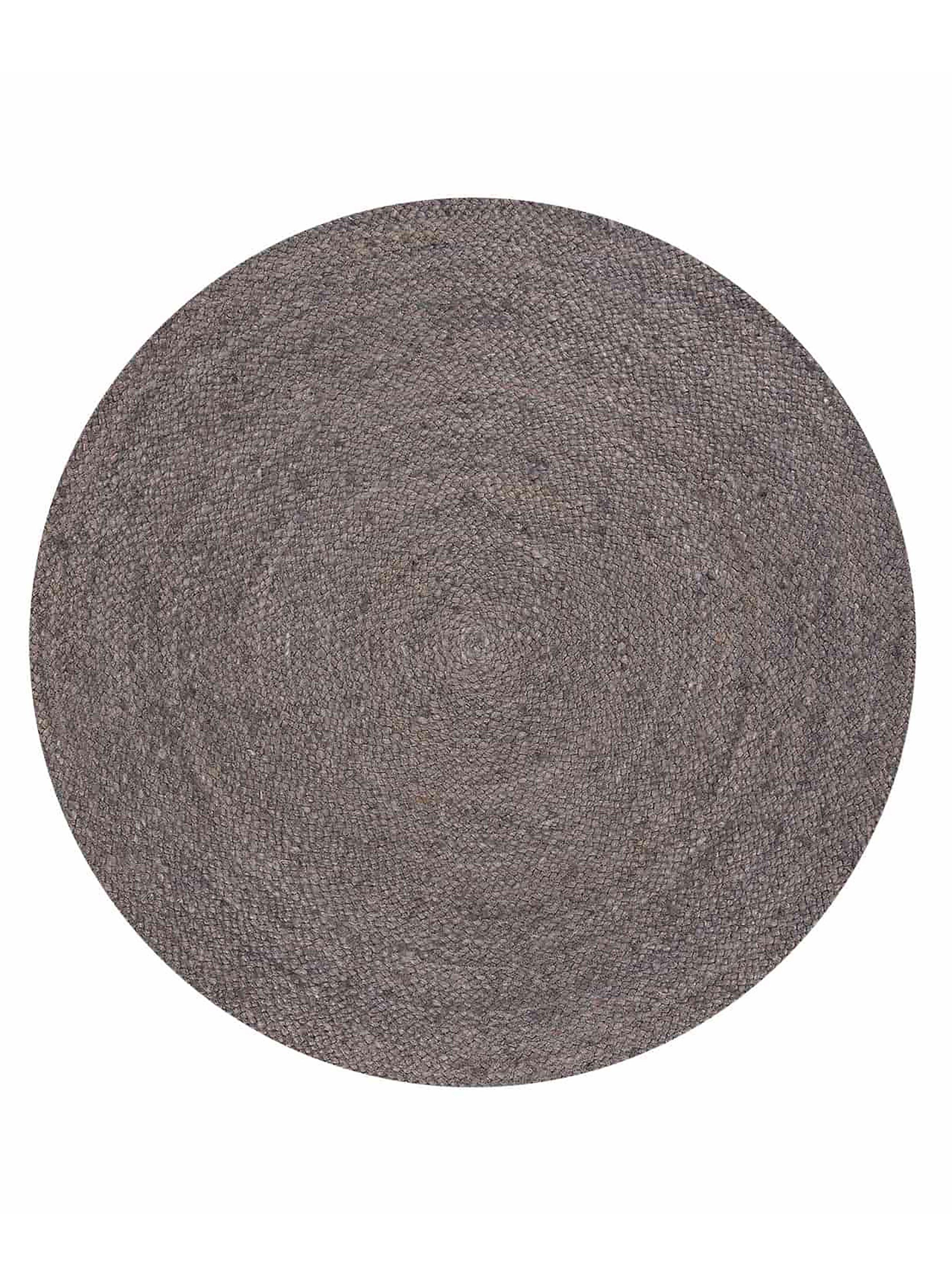 Alfombra redonda Yute Gobi ⌀160 Gris-3