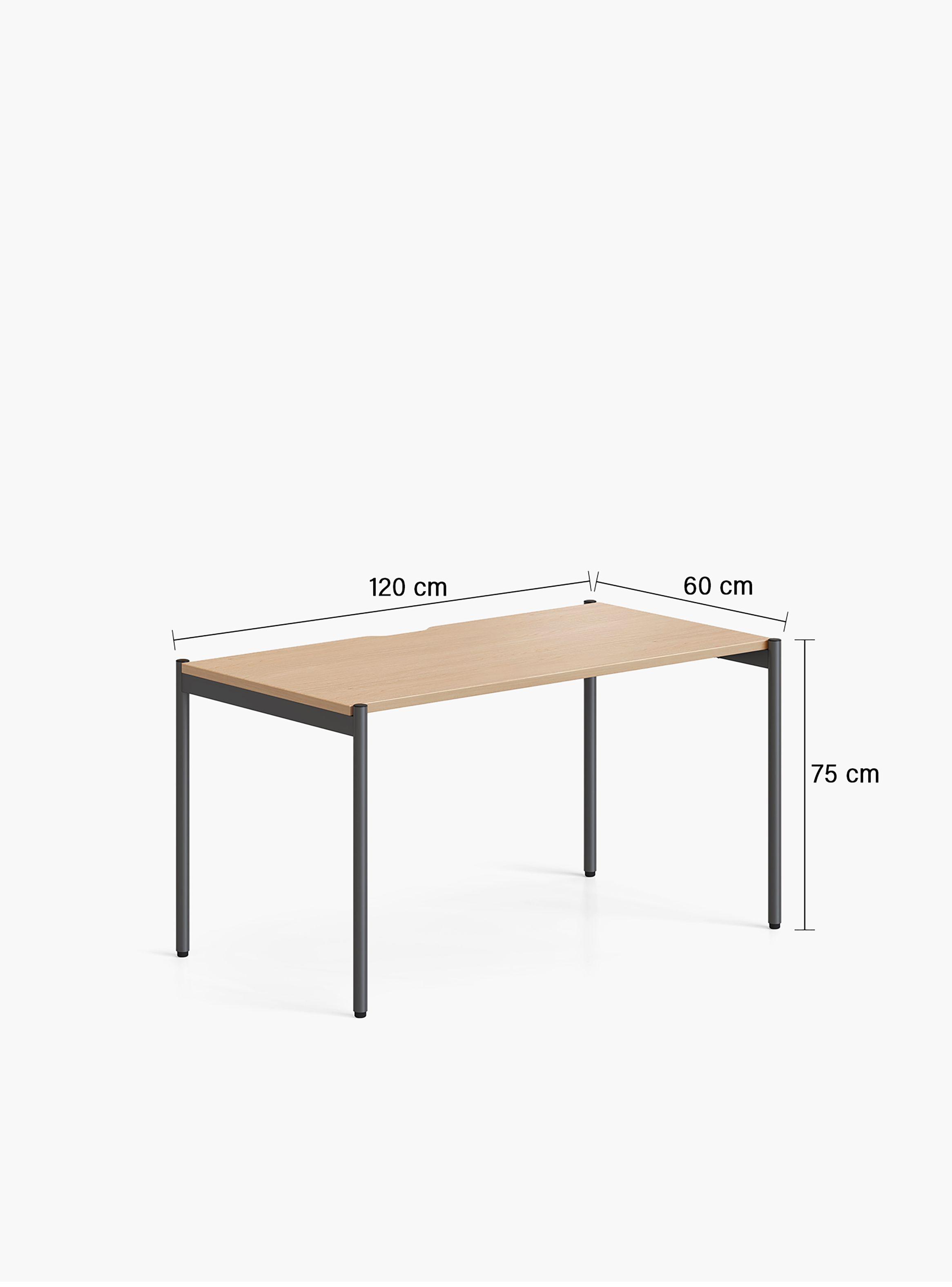 Escritorio Astro 120x60 Natura/Gris-3