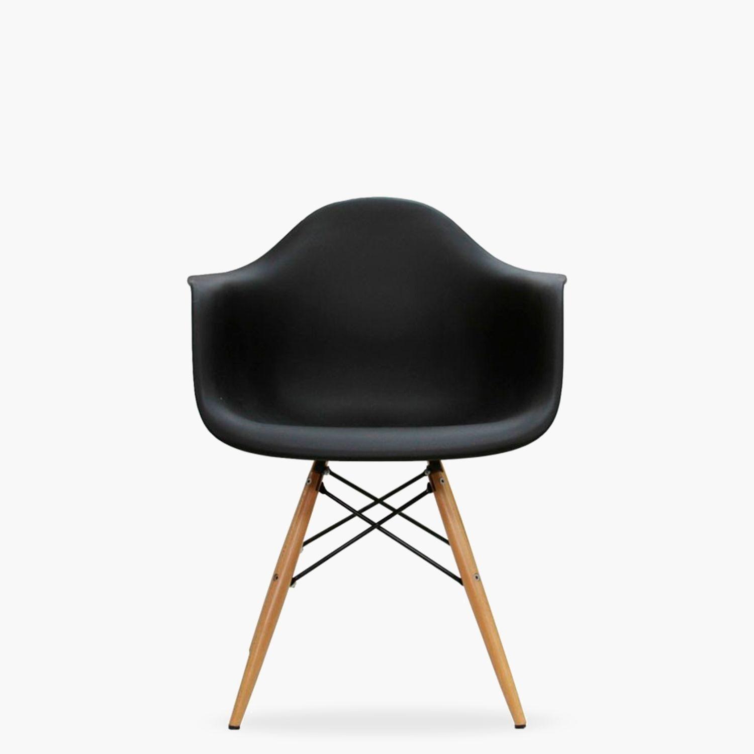 Sitial Eames DAW Réplica Negro-0