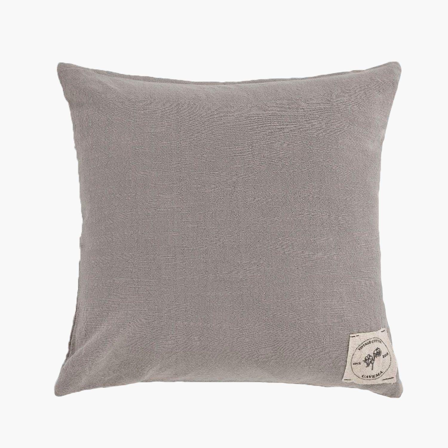 Funda Cojin Algodon Gavema 60x60 Gris -0